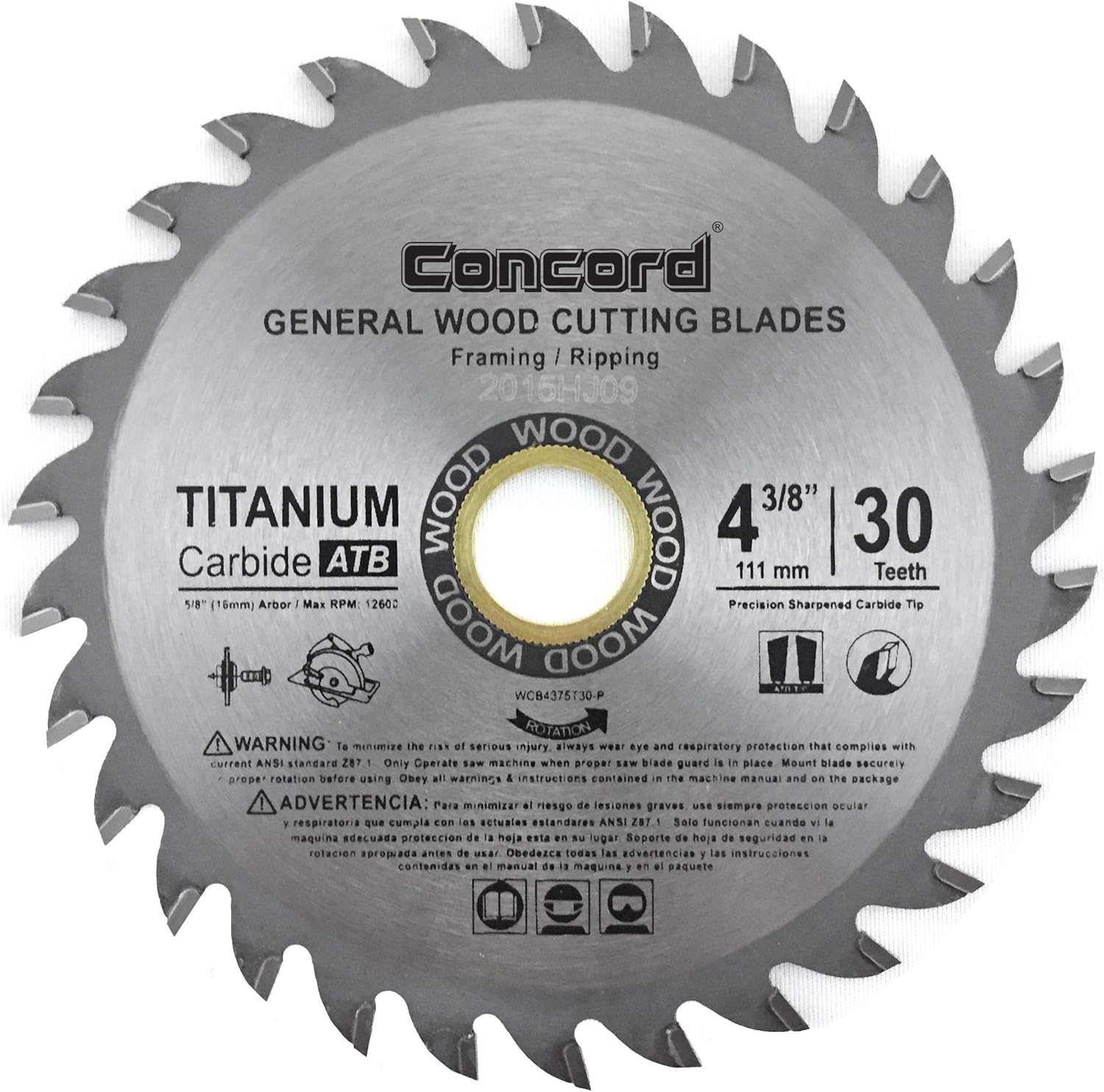 WCB0438T018HP 4-3/8-Inch 18 Teeth TCT General Purpose Hard & Soft Wood Saw Blade