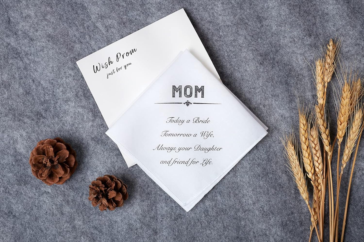 Father Of The Bride Handkerchief Gifts Wedding Gift From Daughter, White Handkerchiefs For Bridal's Father - Image 6