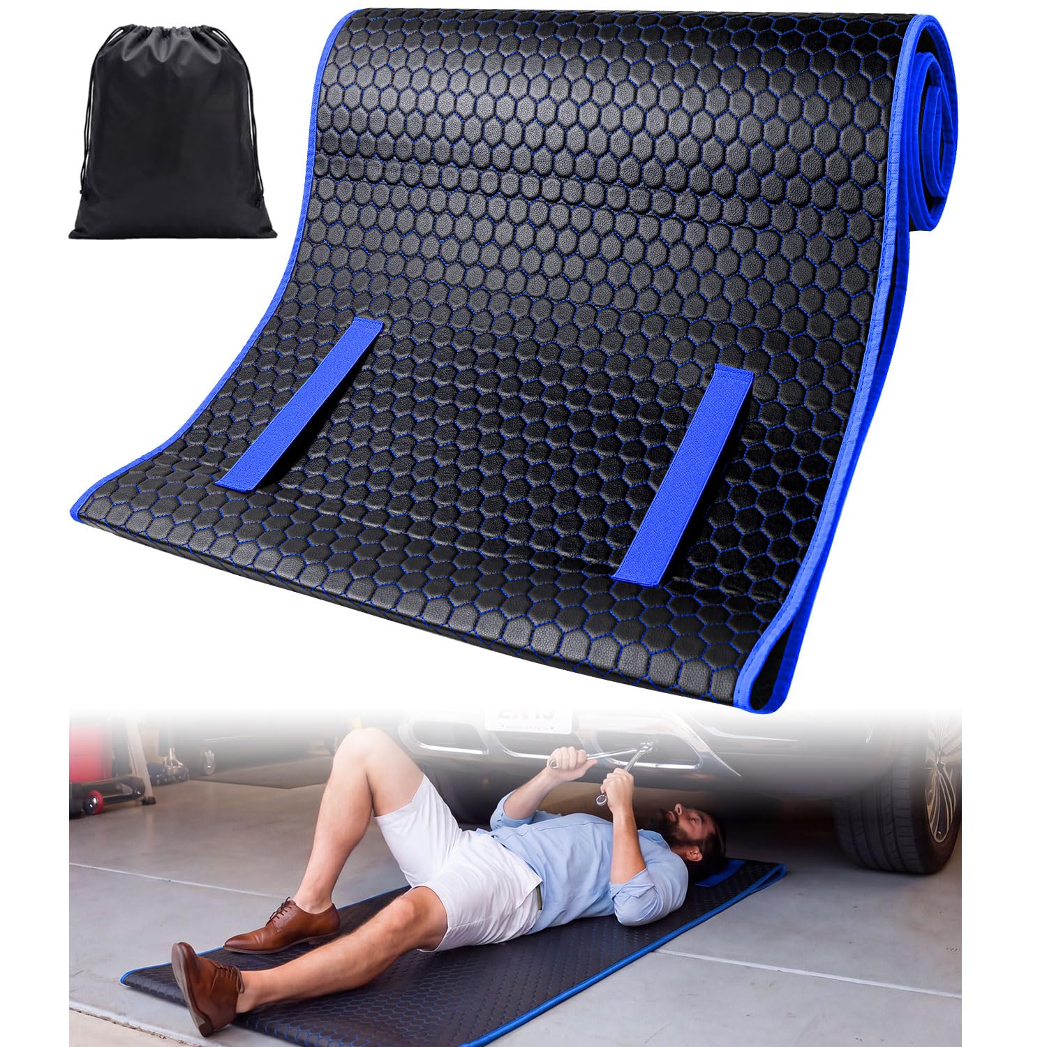 ENTJ Rolling Mechanic Creeper Mat for Low Profile Cars with Storage Bag