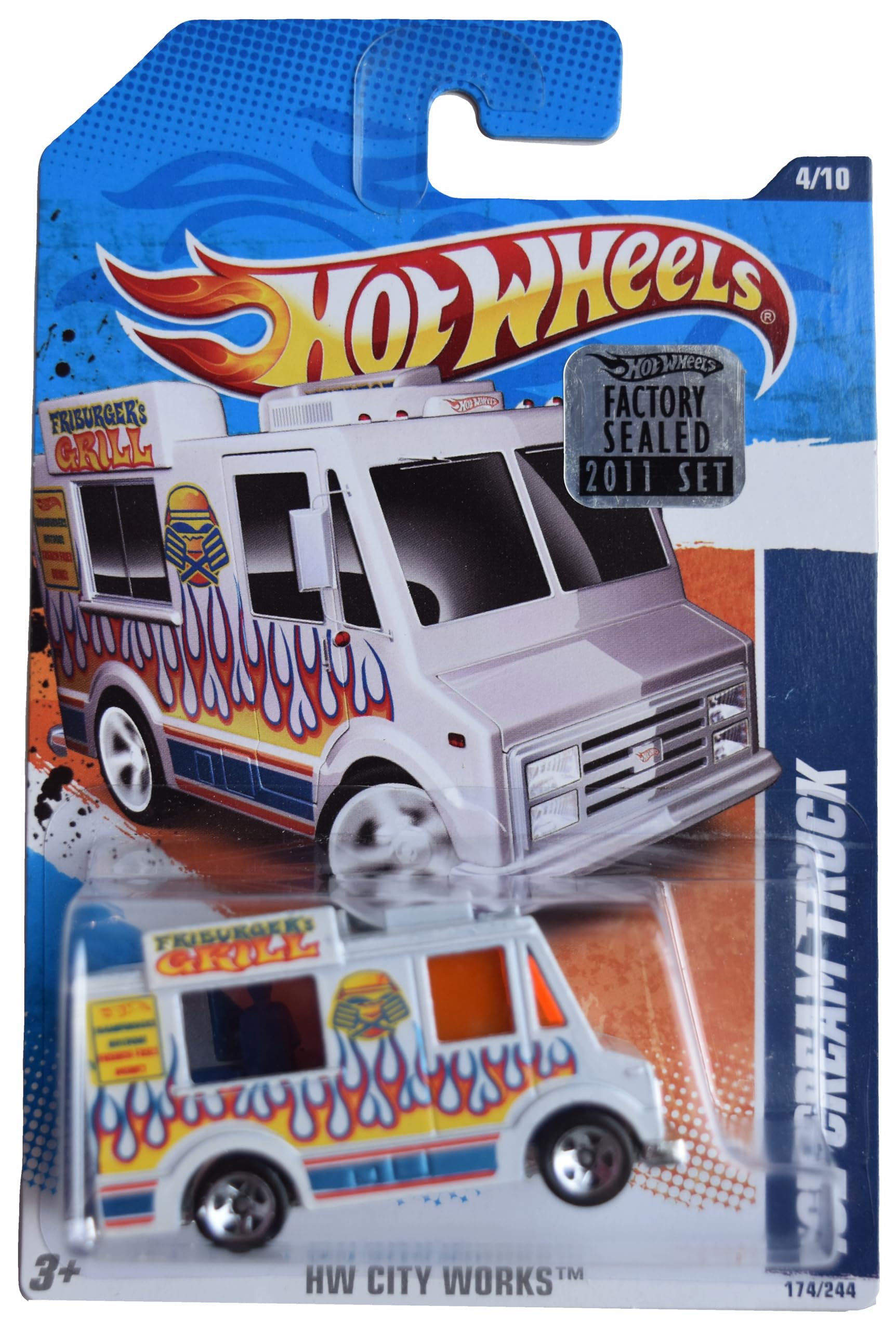 Hot Wheels Ice Cream Truck, City Works 4/10 [White] 174/244