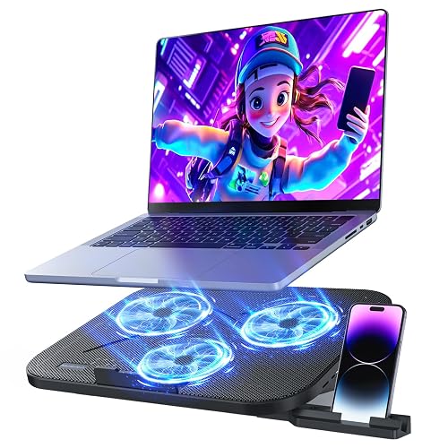 Laptop Cooling Pad with 3 Quiet Fans