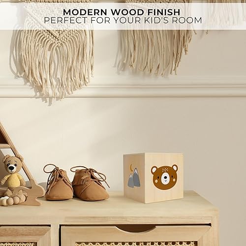 Miniatura 4 de Alcancía de madera para niños  Banco de monedas bellamente hecho que anima a empezar a ahorrar dinero temprano  Un gran regalo para niñas y niños