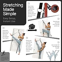 Vista 7 de Stretching Strap with Door Anchor & Resistance Band – Leg Stretcher for Improving Flexibility & Splits – Ideal for Ballet, Dance, Cheer, Yoga &