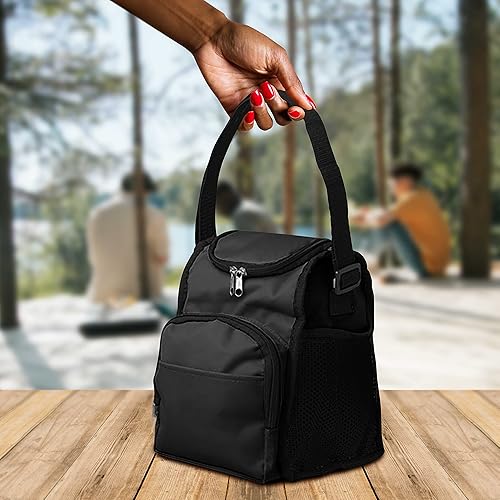 Miniatura 8 de DISCOUNT PROMOS Juego de 10 bolsas de almuerzo multiusos con cremallera, paquete a granel, soporte para comidas, perfectas para el trabajo, camping