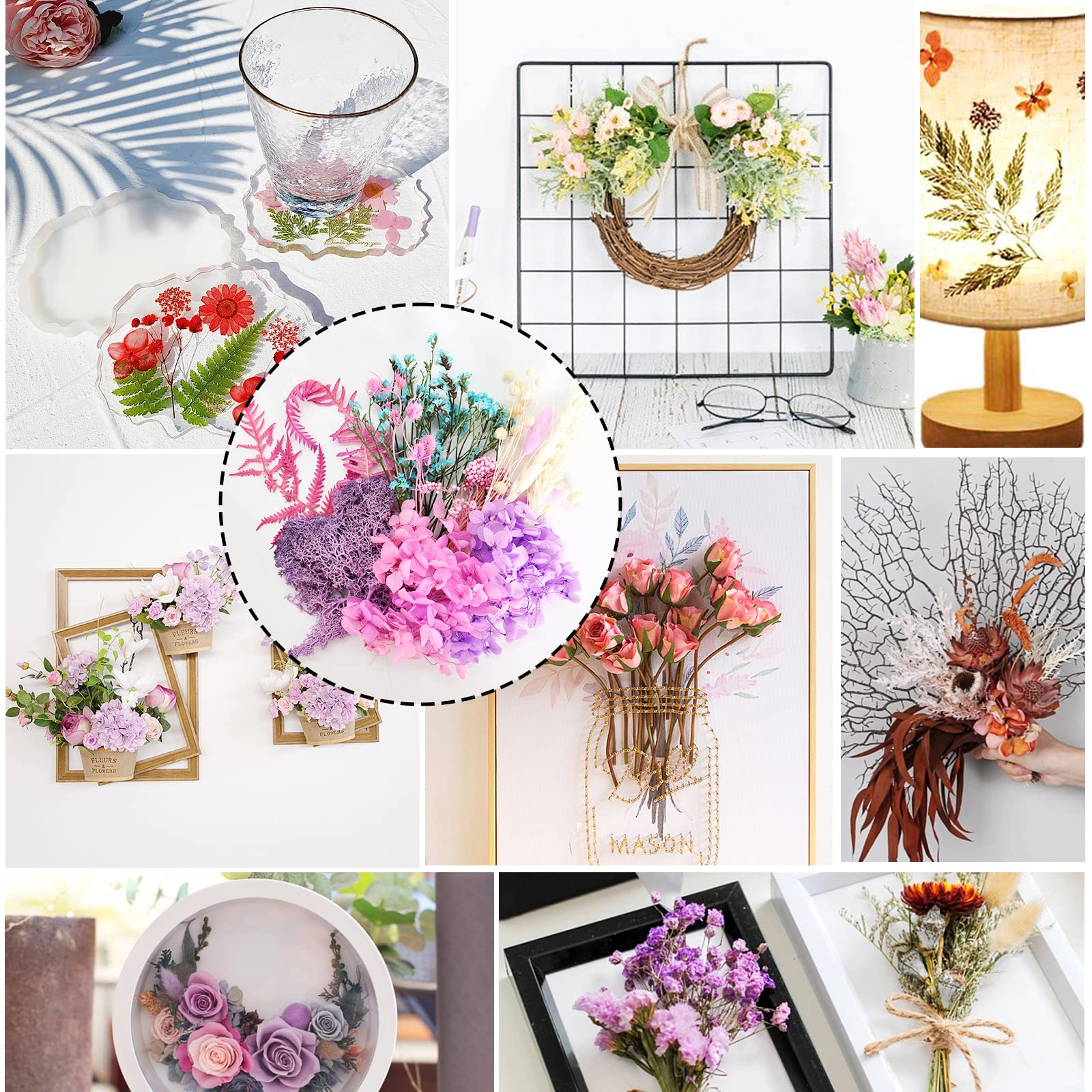 Fiori Secchi Pressati Naturali - Set Per Resina, Scrapbooking E Artigianato In Scatola Portatile - Foto 4