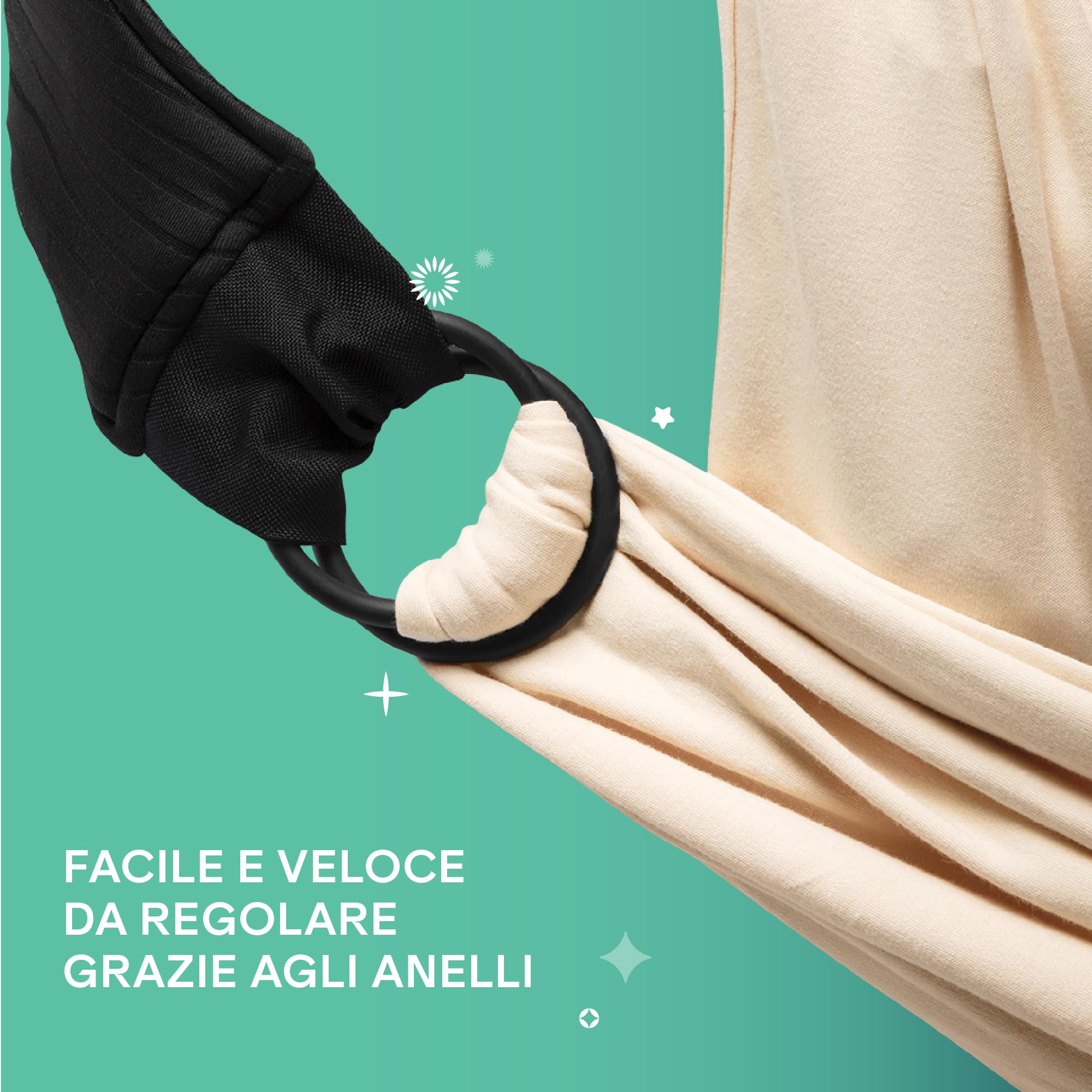 Koala Babycare Fascia neonato porta bebè - Cuddle Band 2.0 Ancora più Resistente – Fascia per neonati in cotone organico testata fino a 15 kg - Facilmente Regolabile e Unisex