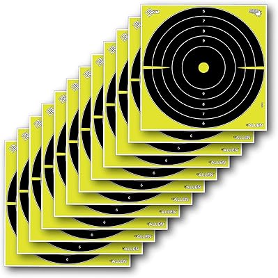 EZ-Aim 12 x 12 inch Non-Adhesive Splash Shooting Targets by Allen, Targets, Gun - Rifle - Pistol - Airsoft - BB Gun - Air Rifle, Green, 12 Per Pack (15214)