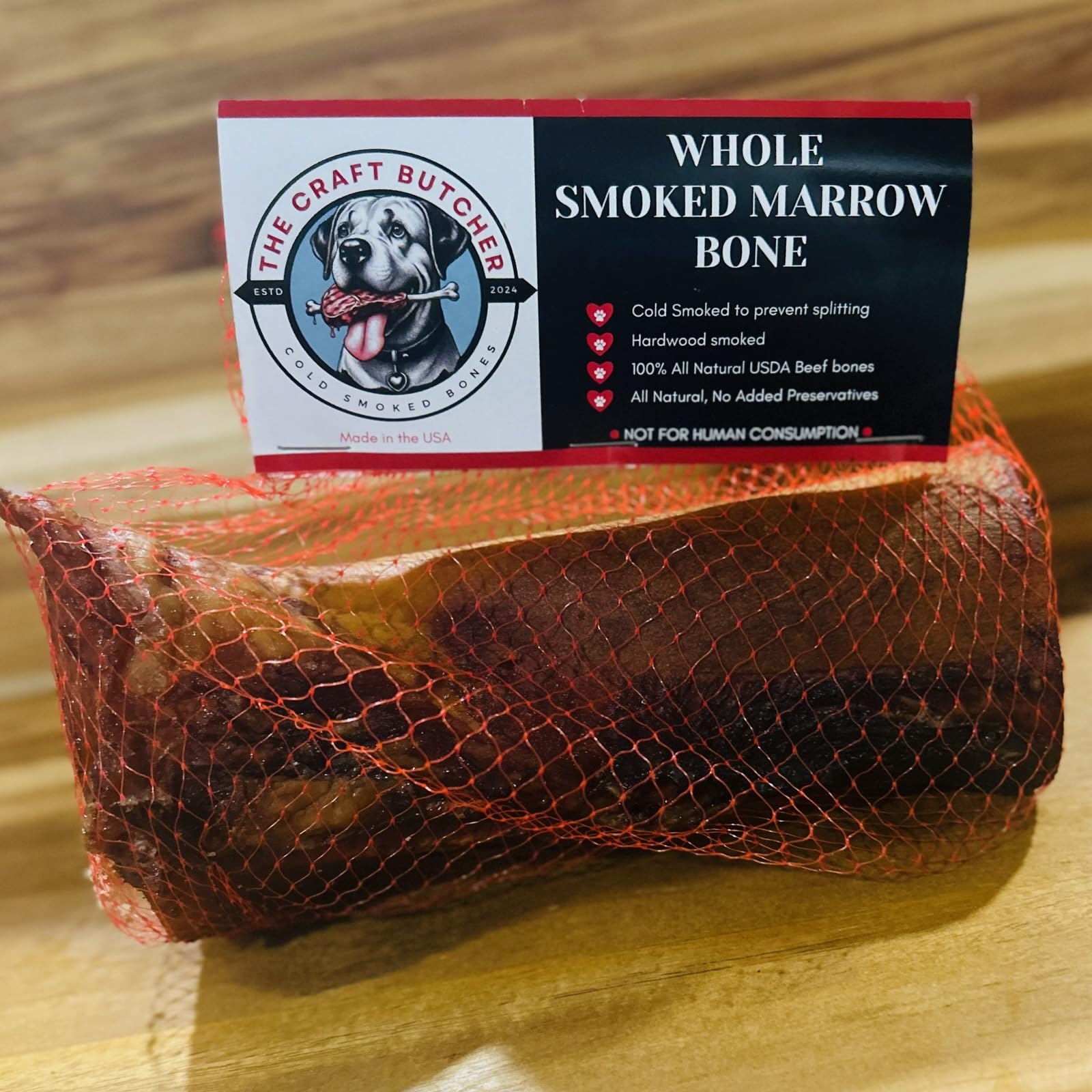 The Craft Butcher Cold Smoked Beef Marrow Bone for Dogs