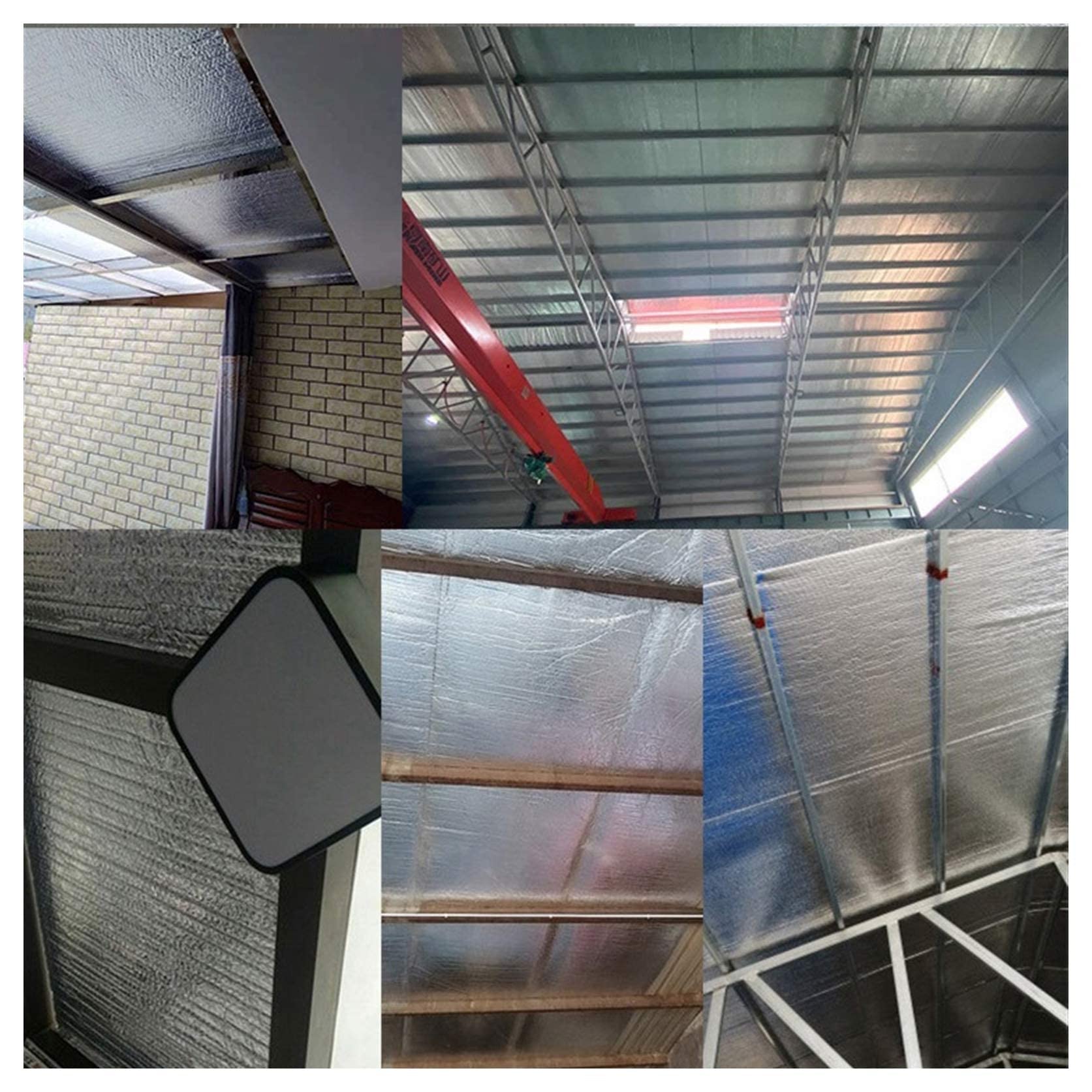 Aislamiento Termico Aluminio Reflexivo Multicapa Frío y Calor de Burbujas Aire y Aluminio - Rollo Aislante Termico, Techo, Pared, Buhardilla y Fachada (Size : 1x10m)