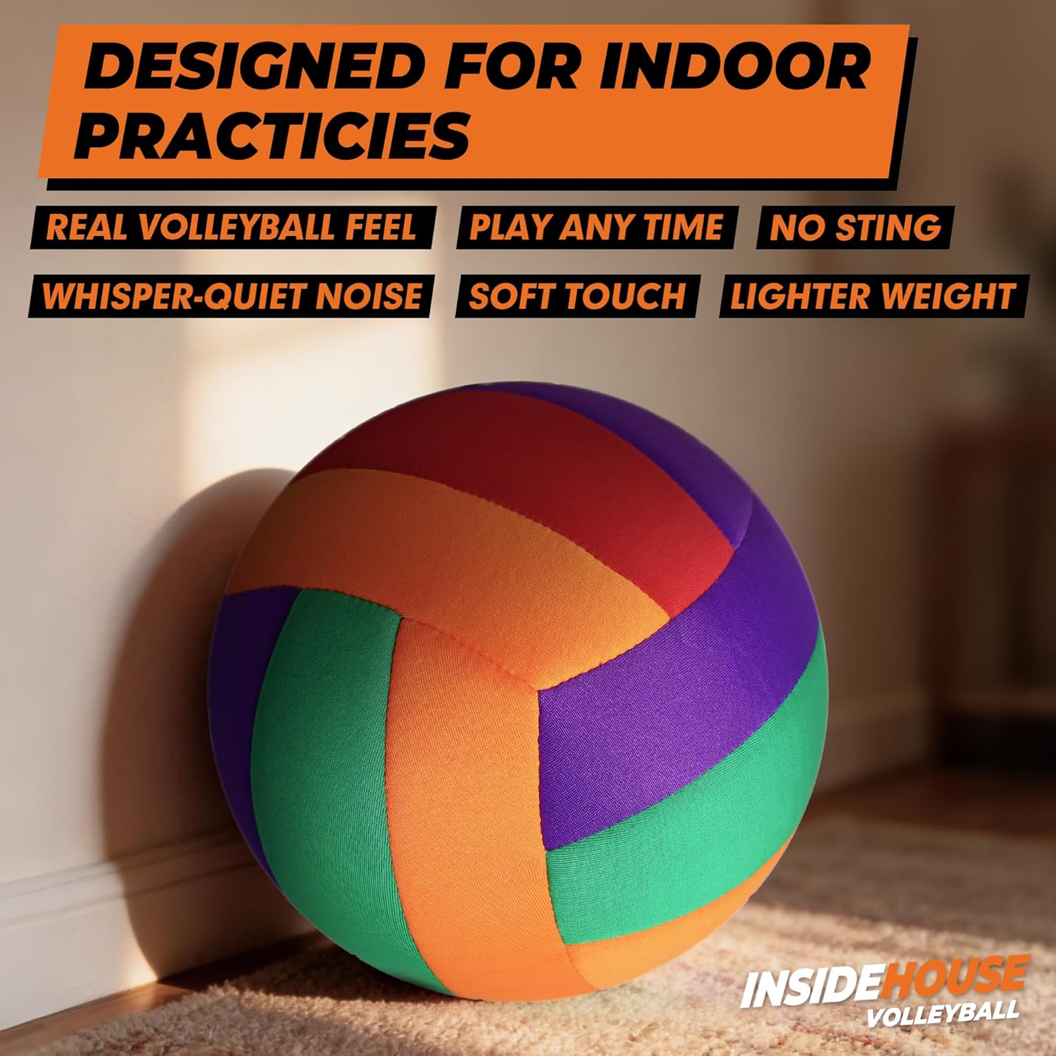 Soft Indoor Volleyballs for Girls Youth Beginners Trainer Fabric Light First Learning Volleyballs Safe Quiet Practicing Inside the House Birthday Easter Gifts