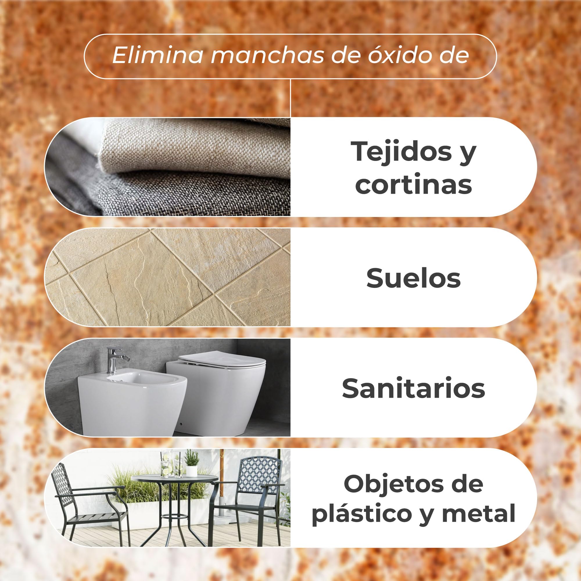 Wimex® Elimina el óxido - para Manchas de óxido en Todas Las Superficies y Tejidos. 750 ml