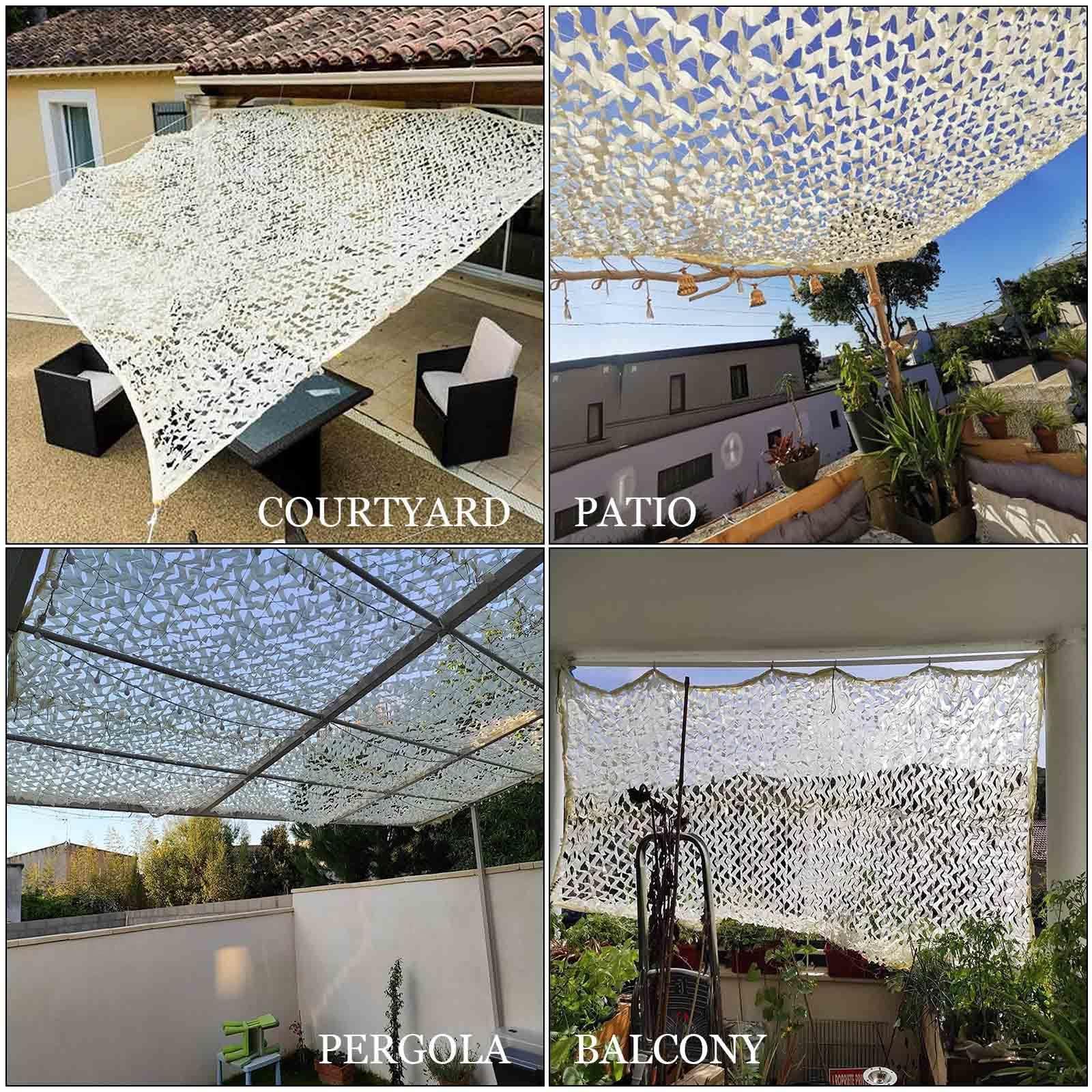 sonnensegel tarnnetz dreieck DLLY Tarnnetz, Sonnensegel, 2x2/2x4/3x4/3x5/4x5/4x6m Beige Tarnung Schattennetz, Camouflage Netz, Militärisches Jagd Sonnenschutz,7x7m(23 * color-race red Color:Pale Green Kollision bei Radrennen: Drei