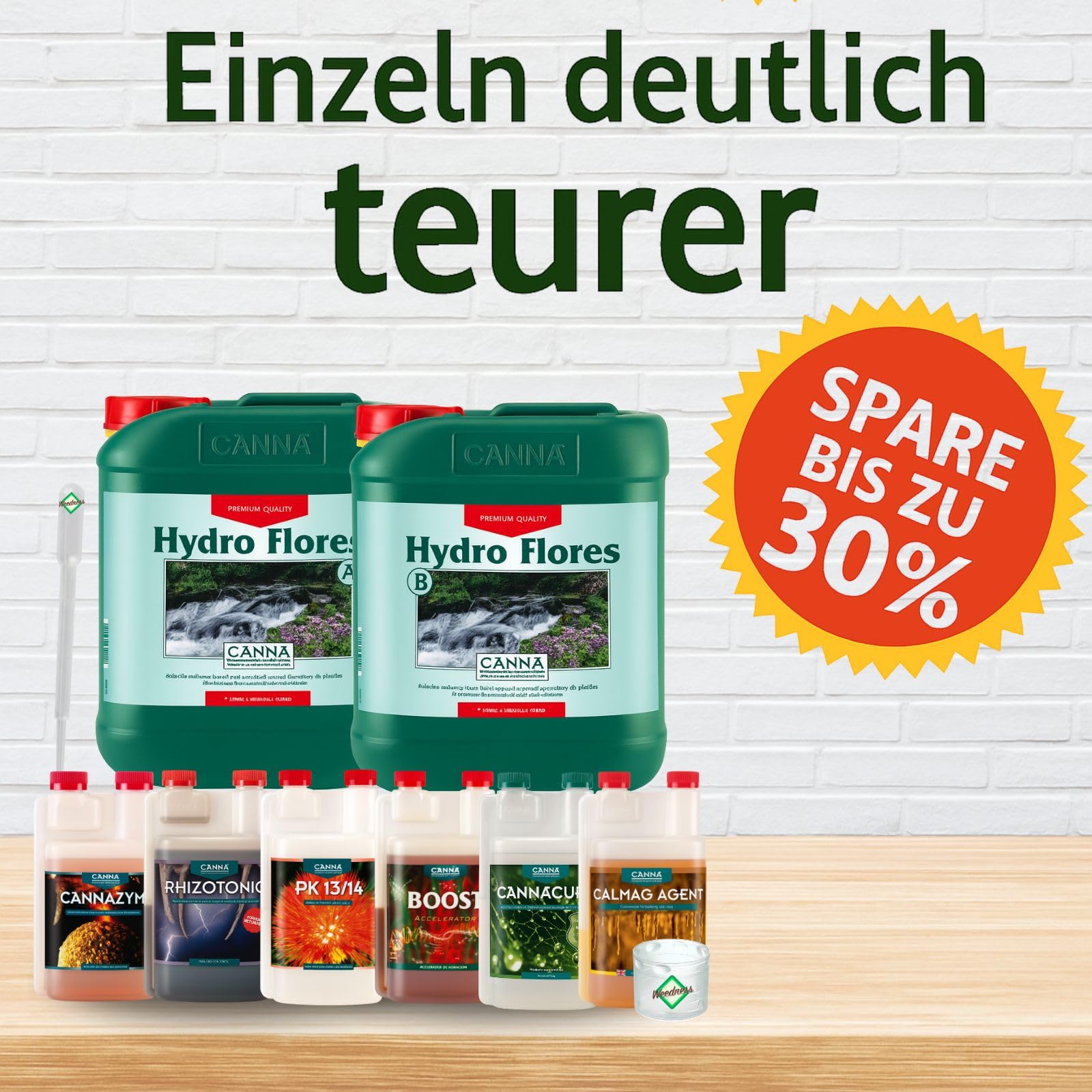 Weedness Canna Hydro Dünger Set L – Kit de fertilizantes hidroponicos tamaño L