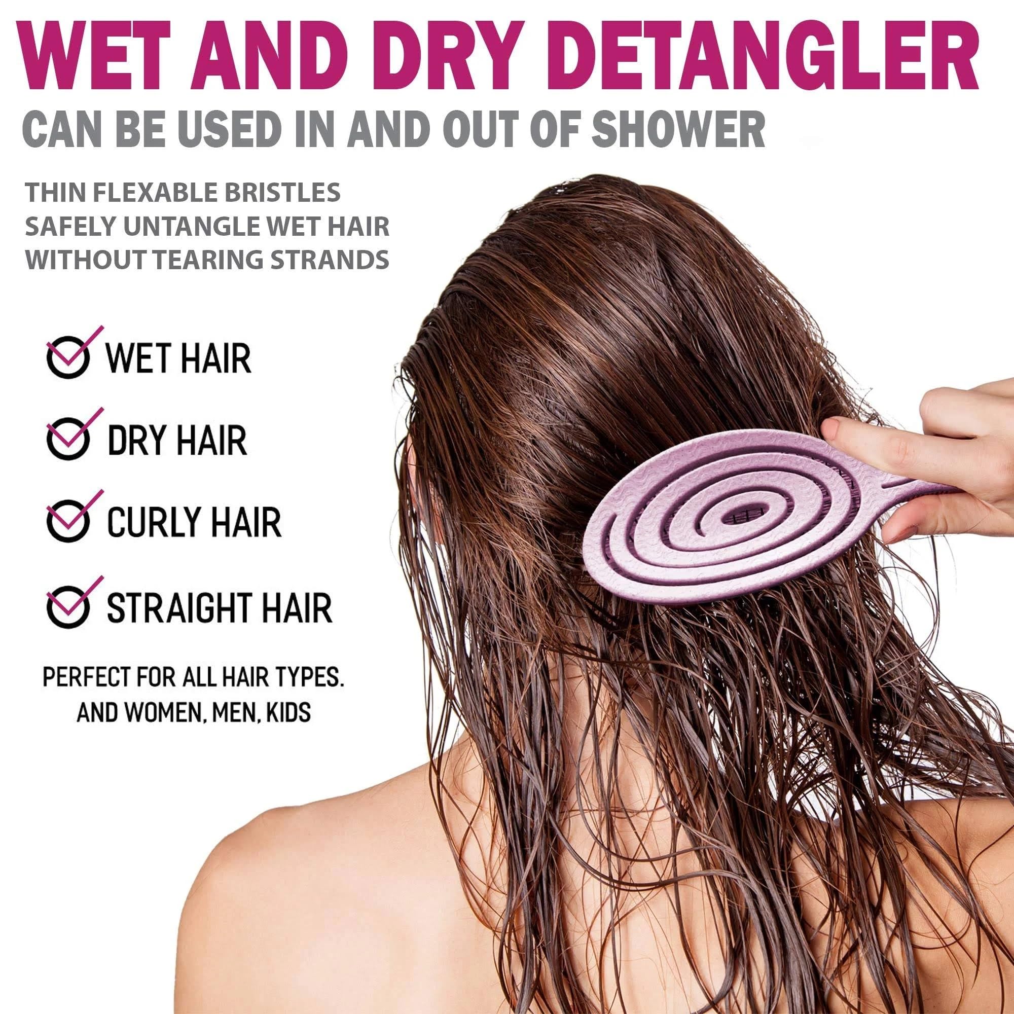 REhair SHAPE SHIFTER BRUSH - Adjusts to your Scalp Shape - Ultra-Soft Bristles, Gentlest Brushing (Blue) 3