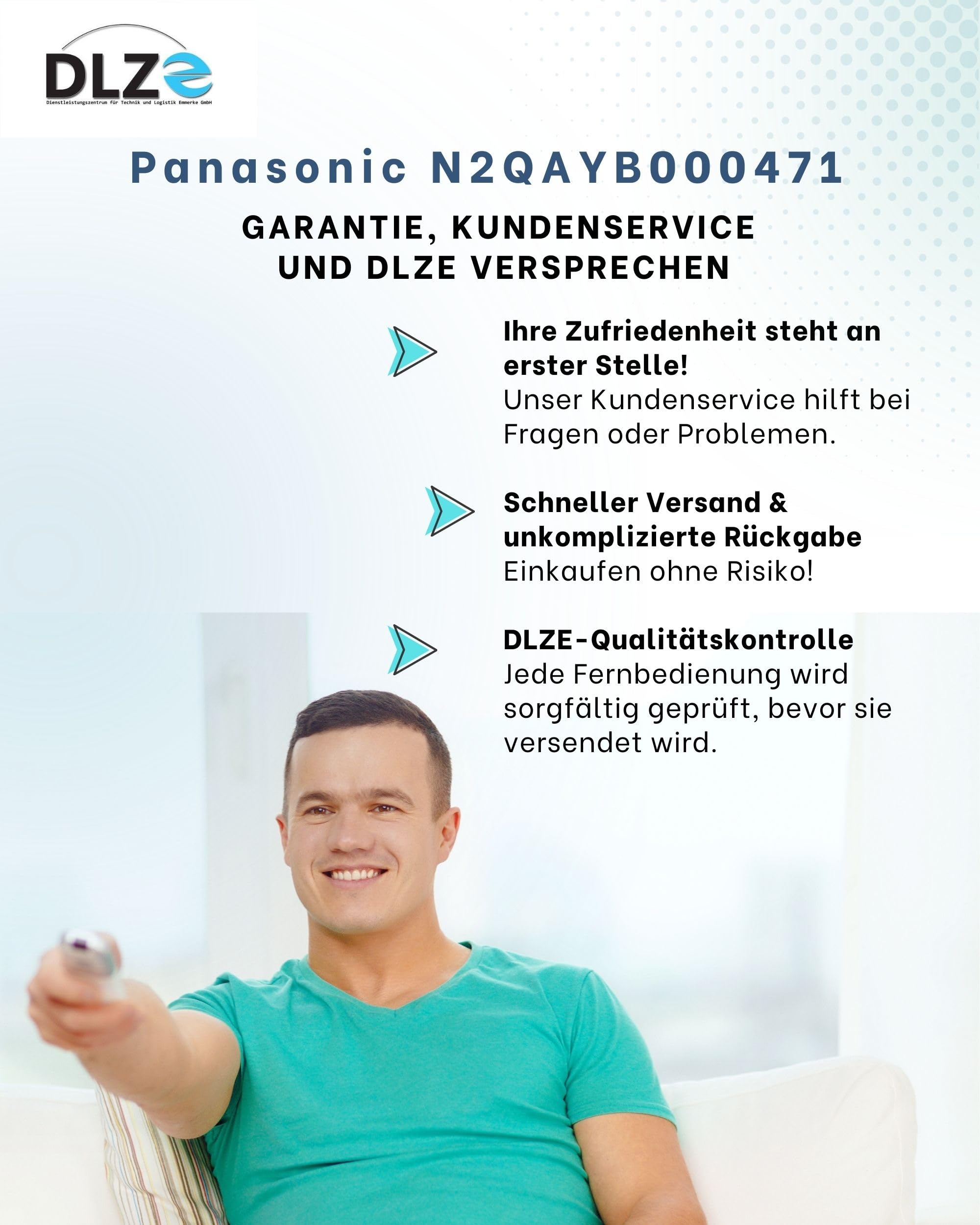 Panasonic N2QAYB000471 – Original-Fernbedienung für Panasonic Viera TVs – Ersatzmodell, sofort einsatzbereit, kein Setup nötig