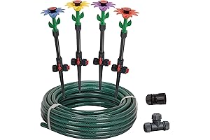 Daisy Above-Ground 50 Ft Garden Hose and Sprinkler Watering System