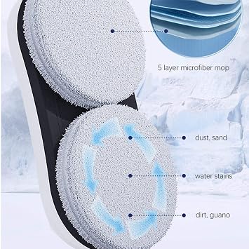 Automatic Window Cleaning Robot, Smart Cleaner Robot Vacuum Cleaner, 5600pa Powerful Suction/Double-Sided Water Spray,for Indoor/Outdoor/High-Rise Buildings/Glass Doors/Tiles,White