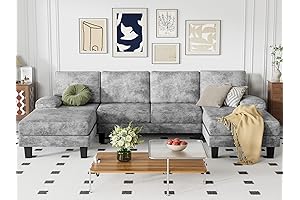 YESHOMY Plush U-Shaped Convertible Sectional Sofa