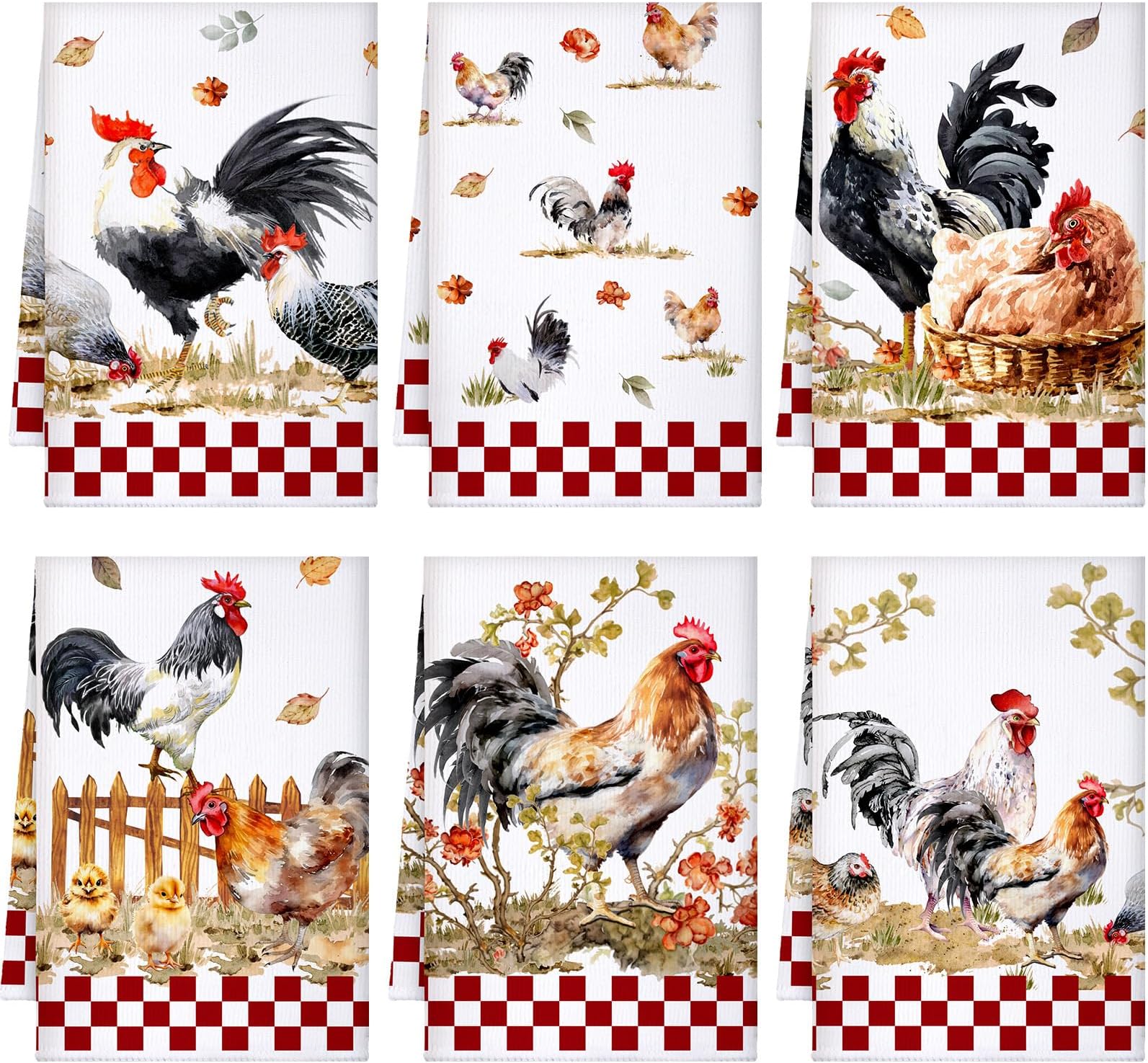 Kay Dee Designs Farmers Market Roosters Kitchen Towels