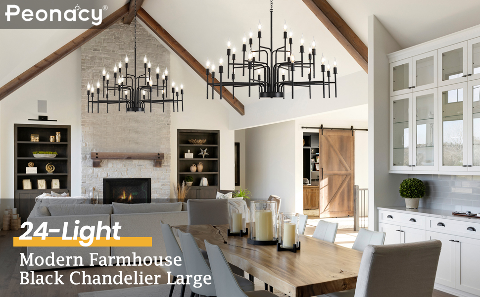 9 Light Black Dimmable Simple Modern Large Candle Style Chandelier For Living Room Foyer Dining Room Hallway D190 B 6 3   The Home Depot