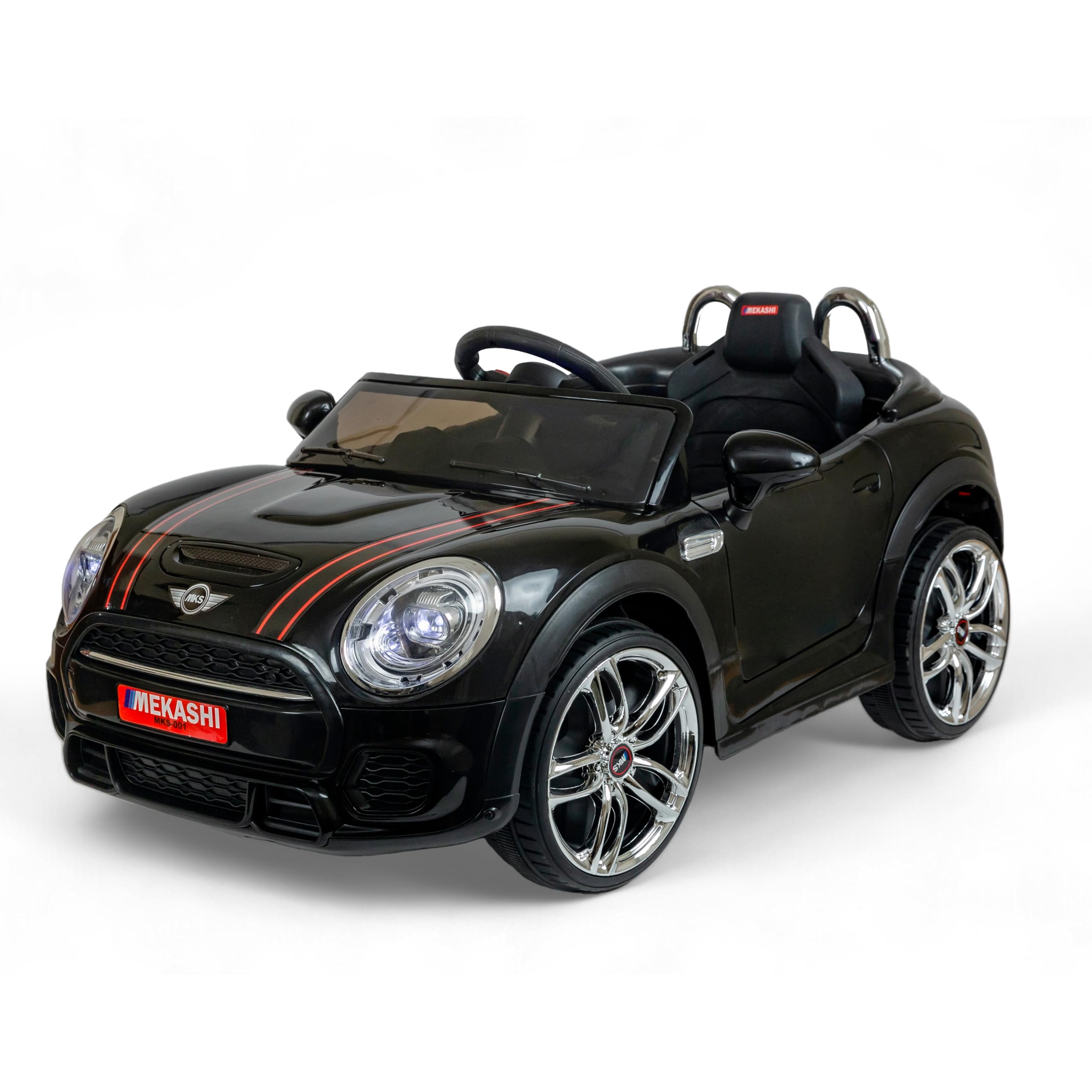MEKASHI Electric Ride on Car for Kids, Parental Remote, 12V Rechargeable Battery, 3 Speed, LED Lights, Music, Bluetooth, 1 to 7 Years, Swing Function, Long Wheelbase, ISI Mark, MKS001-Black (B0D73RNTR1) Amazon Price History, Amazon Price Tracker