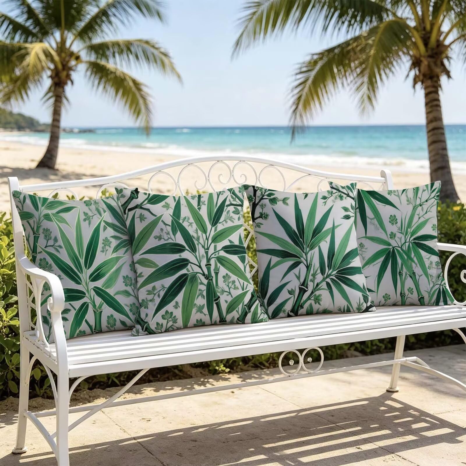 Federe Cuscini Letto 55x55cm Federe Copricuscini Divano Semplice THDZ-0805 | Outdoor Federe Copricuscini Divano Verde 4 Pack Morbido Resistente Attraente Decorazioni per Letto Divano Regalo Donna