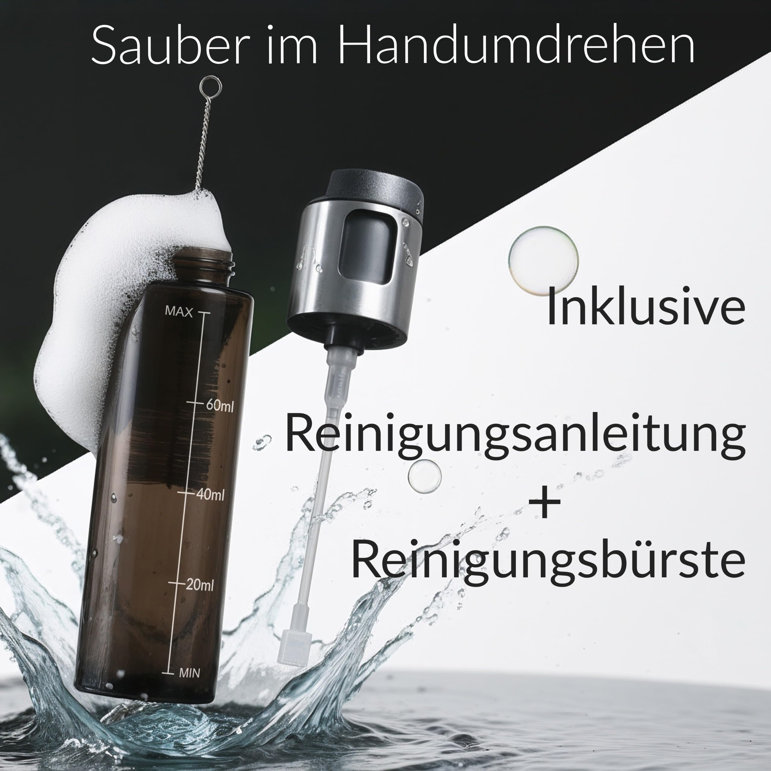 𝑷𝒓𝒆𝒎𝒊𝒖𝒎: Ölsprüher im 2er Set | hygienisch verschließbar, plus UV-Schutz, Öl Sprühflasche, Vielseitiger Oil-Sprayer - Edelstahl Sprühkopf – BPA-frei zum Kochen für die Küche