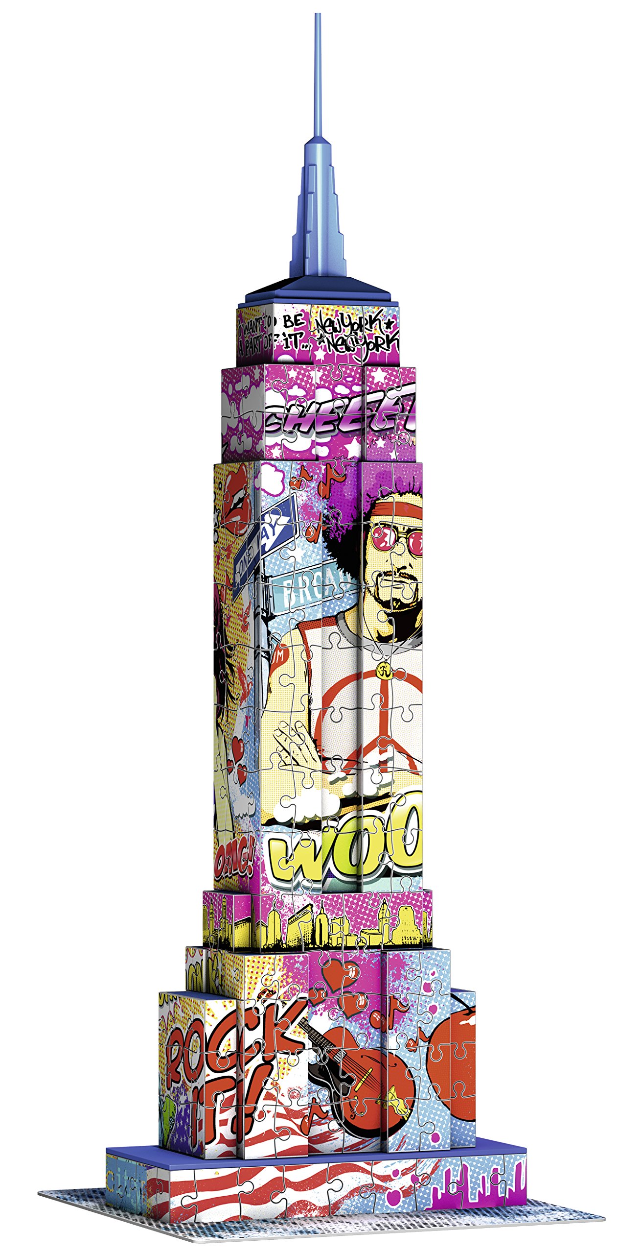 Ravensburger RAP125562 Puzzle 3D Empire State Building - Pop Art Edition, 216 Pezzi