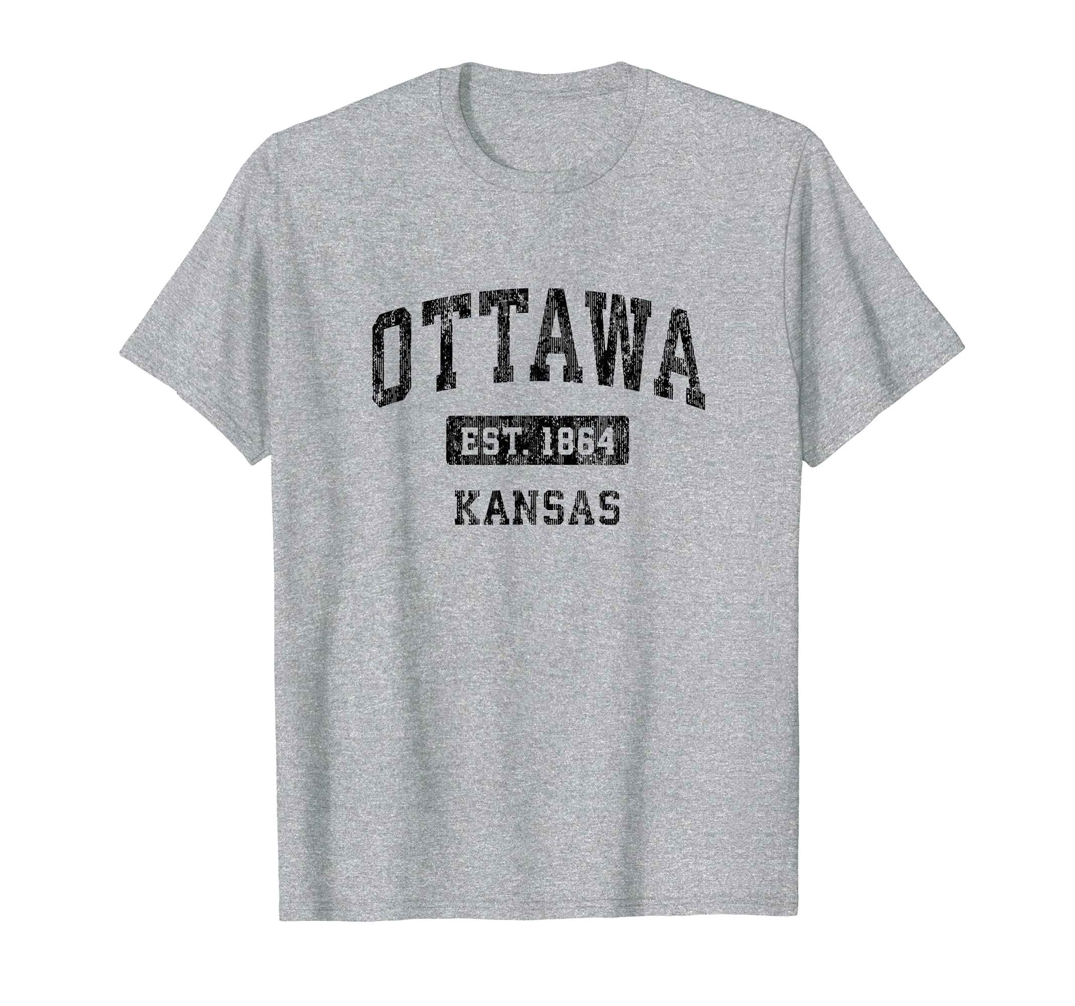 Ottawa KS Retro T-Shirts & TeesOttawa Kansas KS Vintage Sports Design Black Design T-Shirt