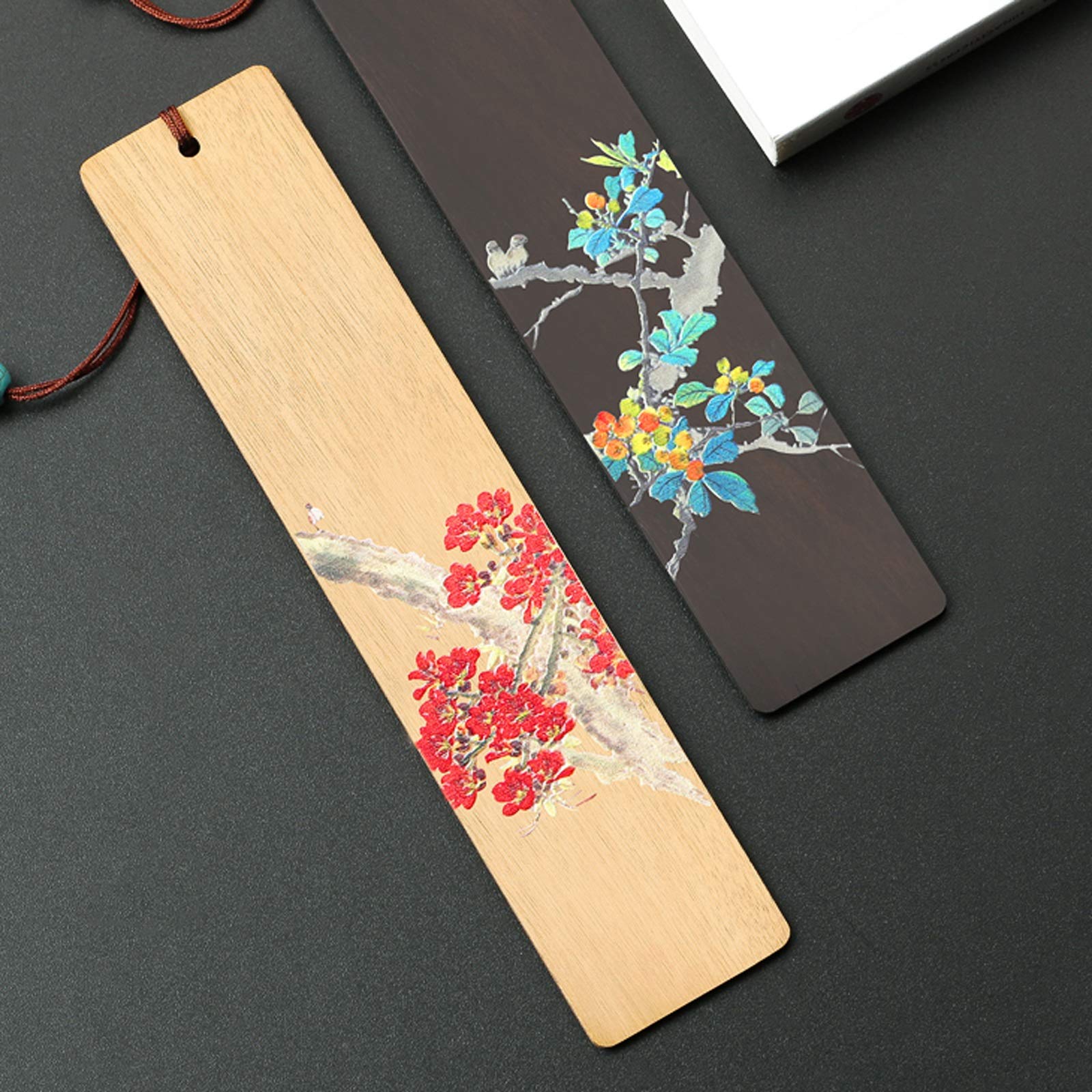 Marque Pages Fait à la Main en Bois Bookmark, Classique Peint Ajouter Un Signet, est Un Cadeau Unique for Les Enseignants, Les étudiants, Les Hommes et Les Femmes Signets (Color : C)