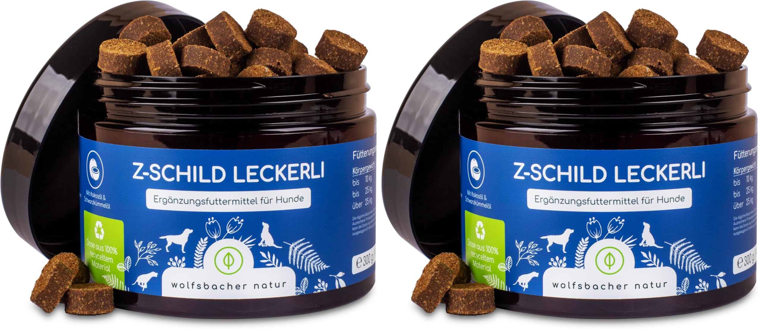 Z-Schild Snacks für Hunde – 140 Funktionssnacks für das Immunsystem – Mit Schwarzkümmelöl & Kokosöl für natürliche Abwehrkraft – Sicher durch die Saison (Packung mit 2)