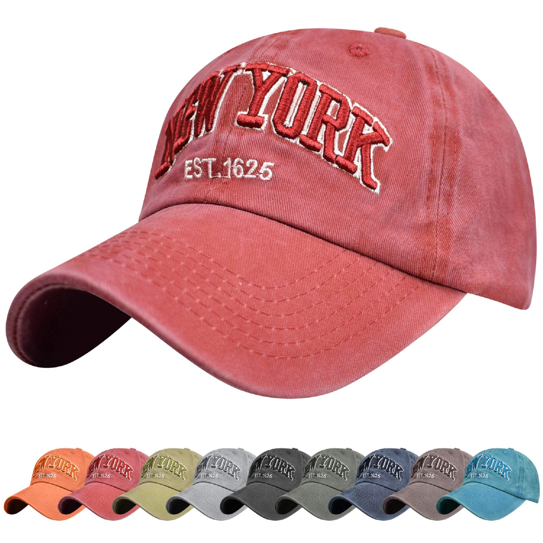Unisex Baseball Cap Now York Embroidery Adjustable Cotton Summer Sun Hat Polo Style Classic Sports Casual Hip Hop Cap Peaked Cap for Men Women