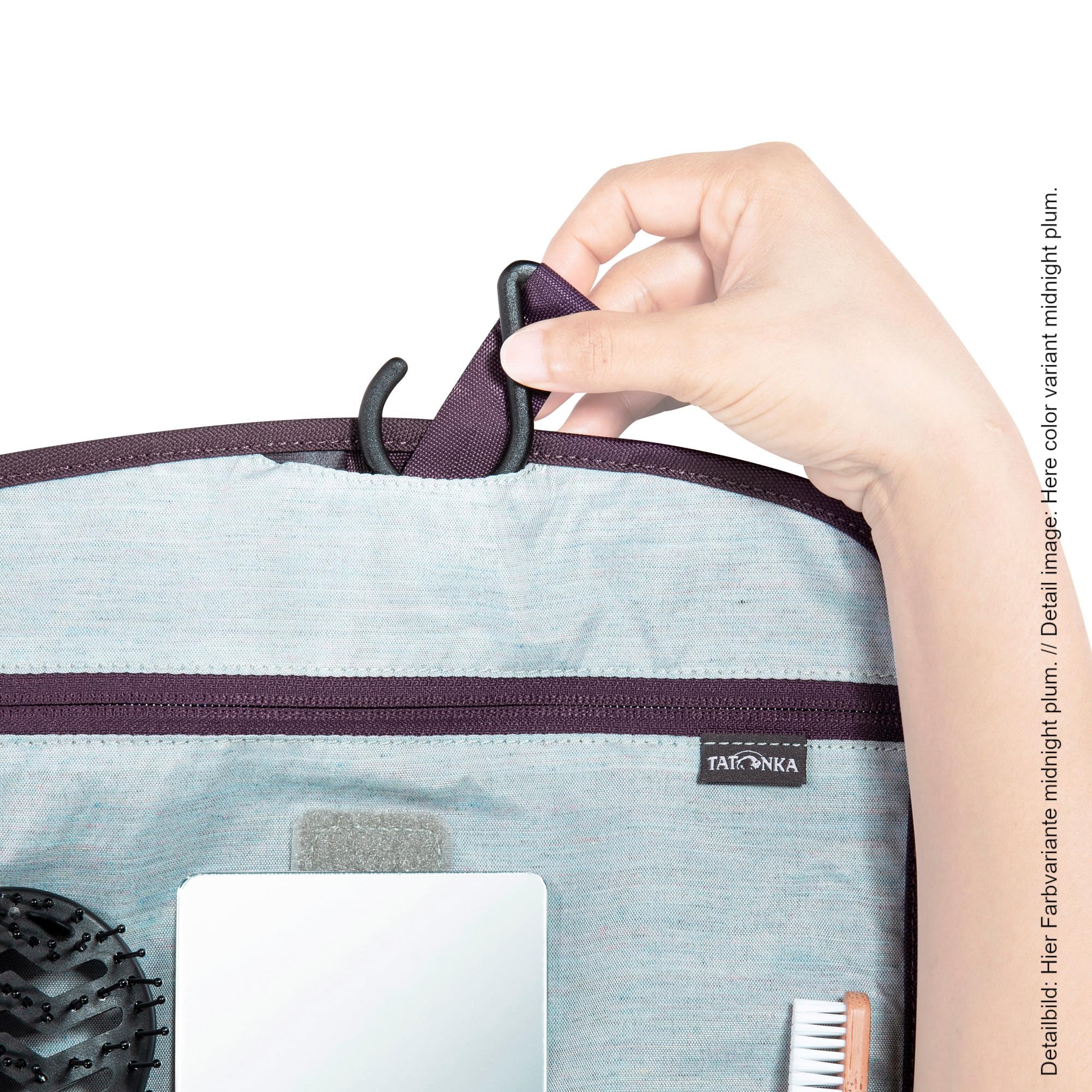 Tatonka Small Travelcare Kulturbeutel - Flache Waschtasche zum Aufhängen mit Fächern und Spiegel (Packung mit 2)