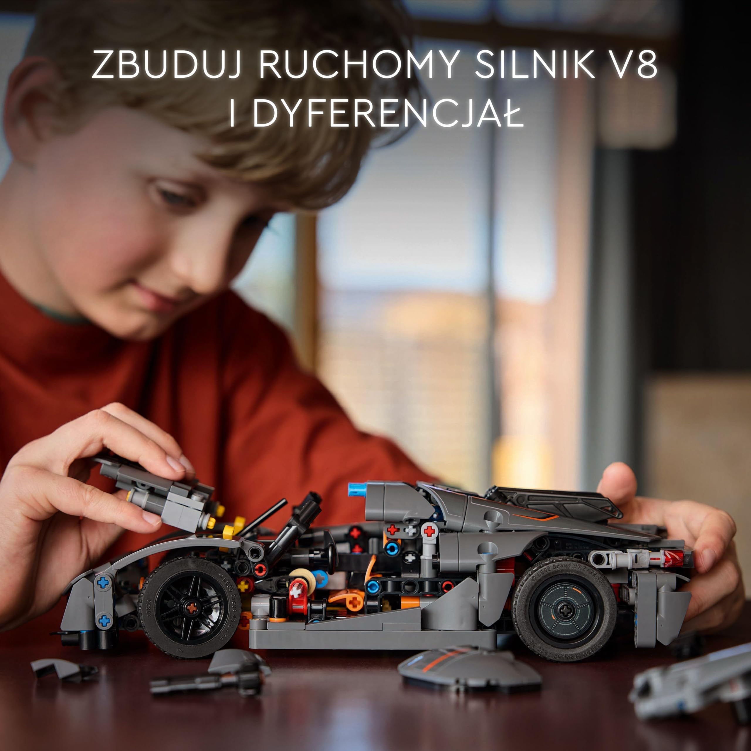 LEGO Technic Szary hipersamochód Koenigsegg Jesko Absolut 42173 | Model samochodu, klocki konstrukcyjne Technic dla dzieci, prezent dla fana motoryzacji 10+, 801 elementów