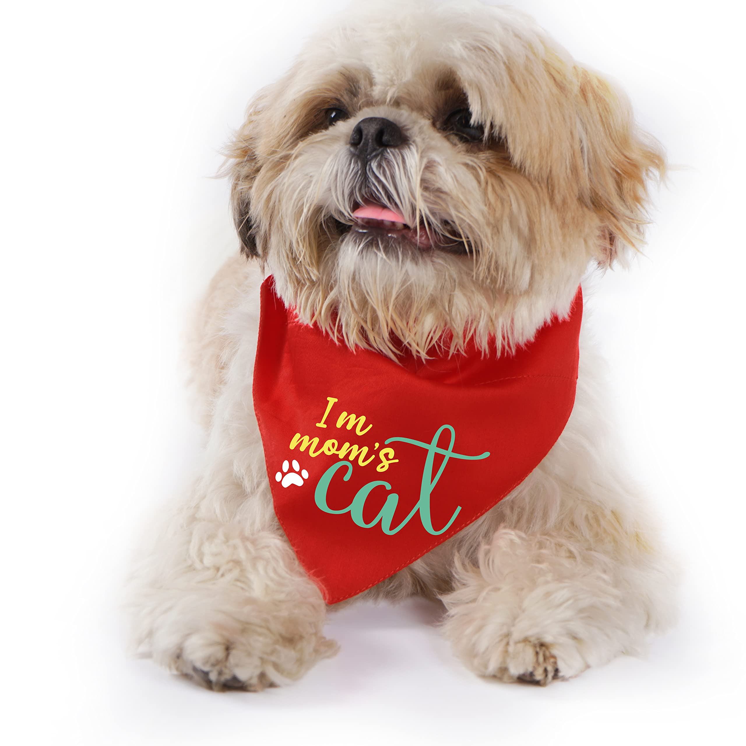 Limit Fashion Store - I M Moms Cat Paws Design Printed Dog Bandana/Dog Scarf (Pack of 1) (Red) (B0BKSWCZ9N) Amazon Price History, Amazon Price Tracker