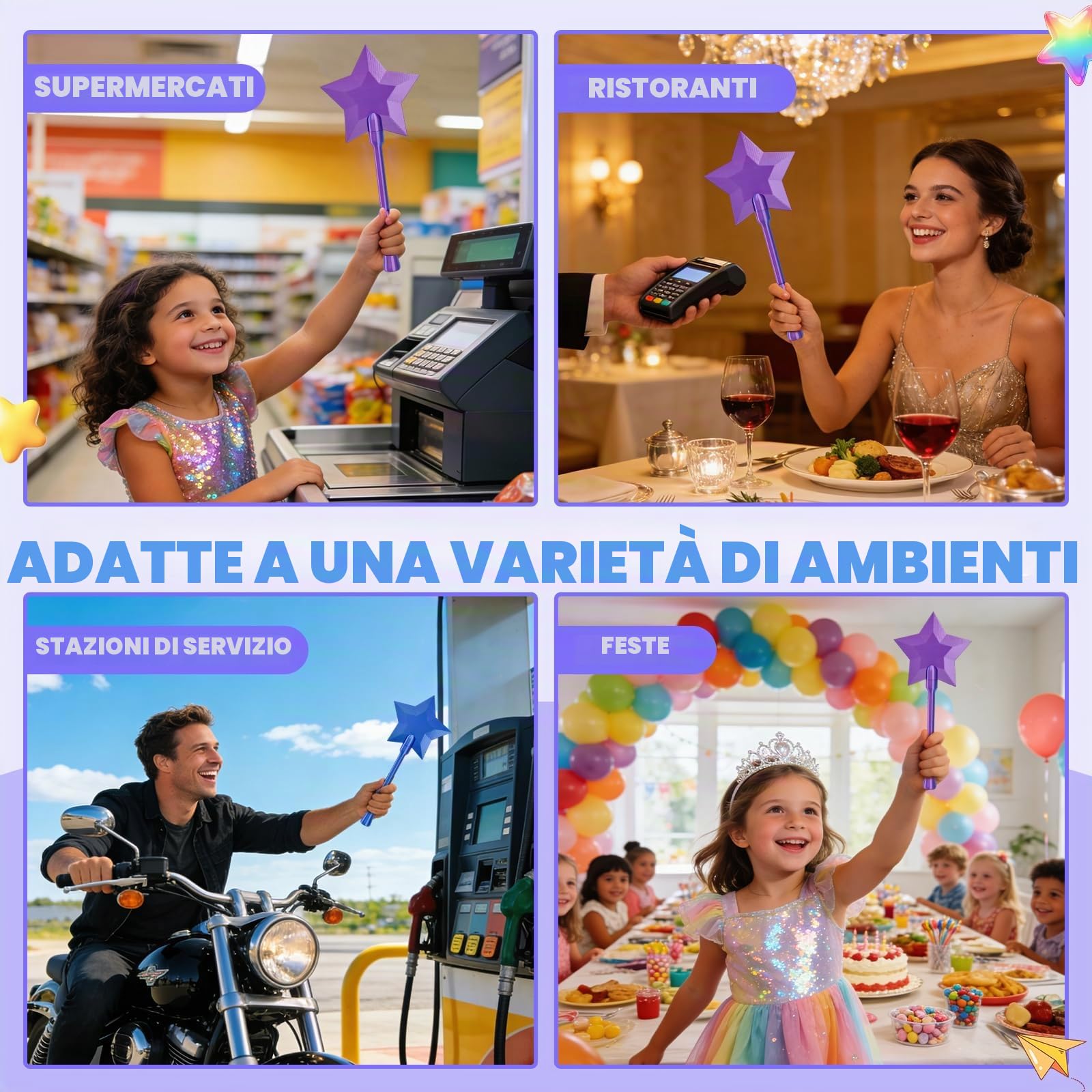 Bacchetta Magica Carta di Credito, Bacchette per carte di Pagamento, Portatile e Funzionale, Porta Carte Di Credito ECarte Di Pagamento, Regalo Divertente e Funzionale per Bambini, Adulti