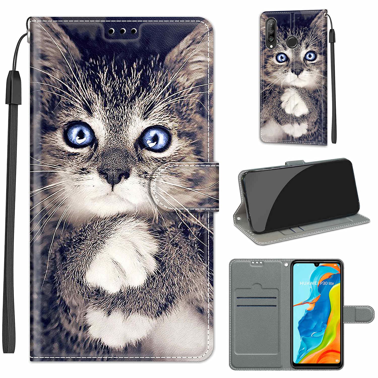 Bravoday Cover Per Huawei P30, Flip Custodia In Pelle PU - Foto 3