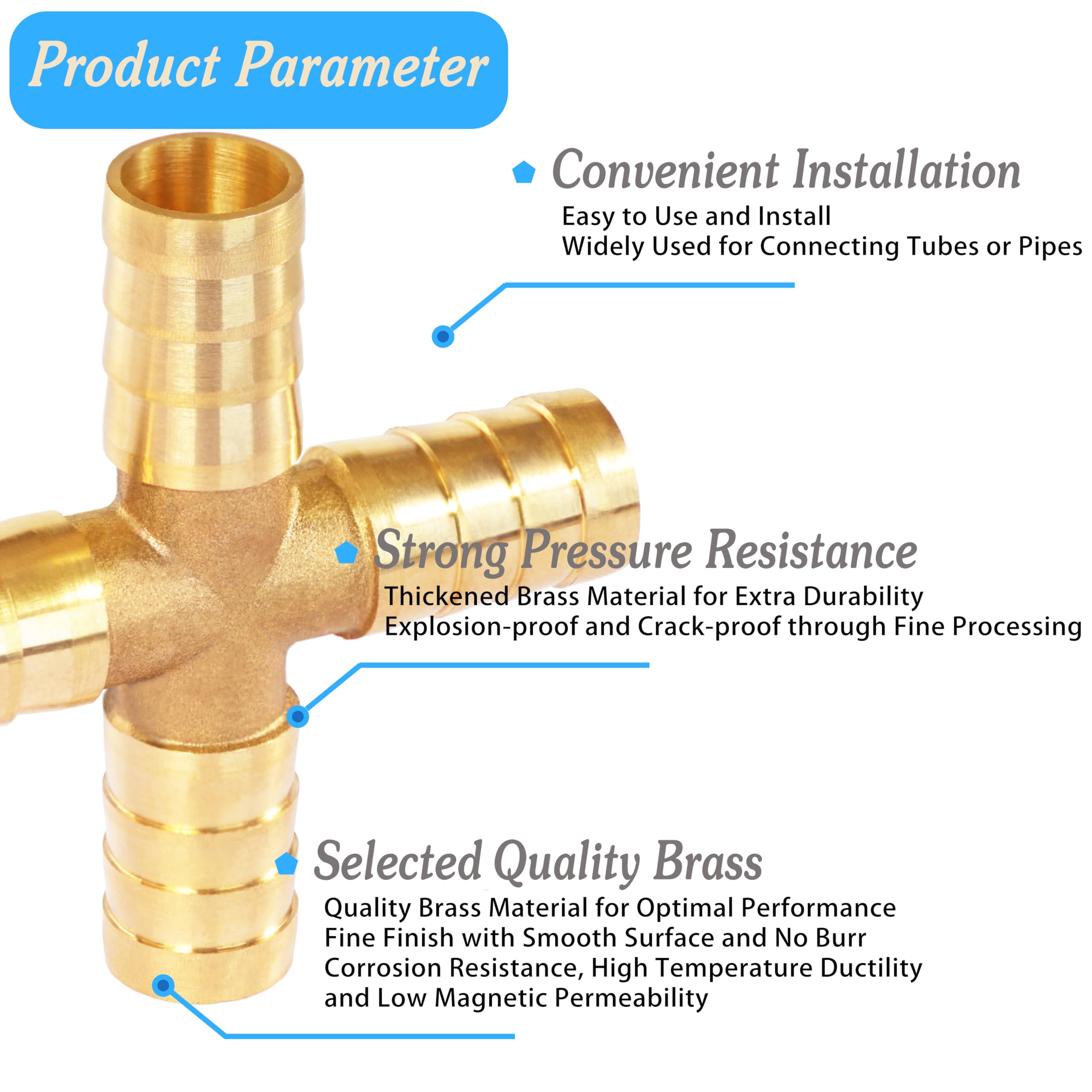 Air Line Fittings Kit 156Pcs Hose Barb Fuel Line Fittings