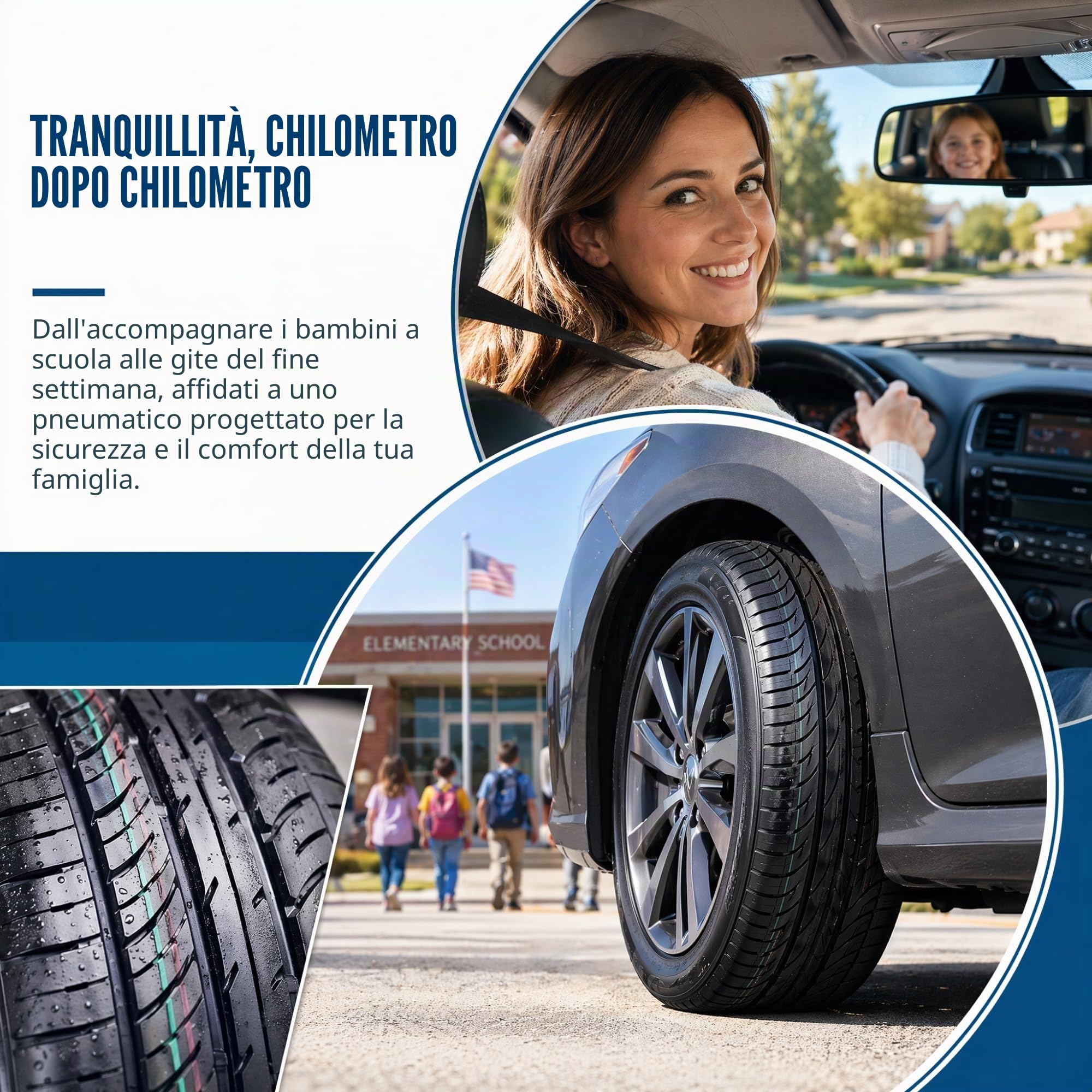 155/50R14 Pneumatico Senza Camera per Auto Compatta e Guida Cittadina da 14 Pollici | 155/50/R14 Sostituzione Tutto Anno con 155 50 14 Fianco Rinforzato 300 kPa Carico Massimo