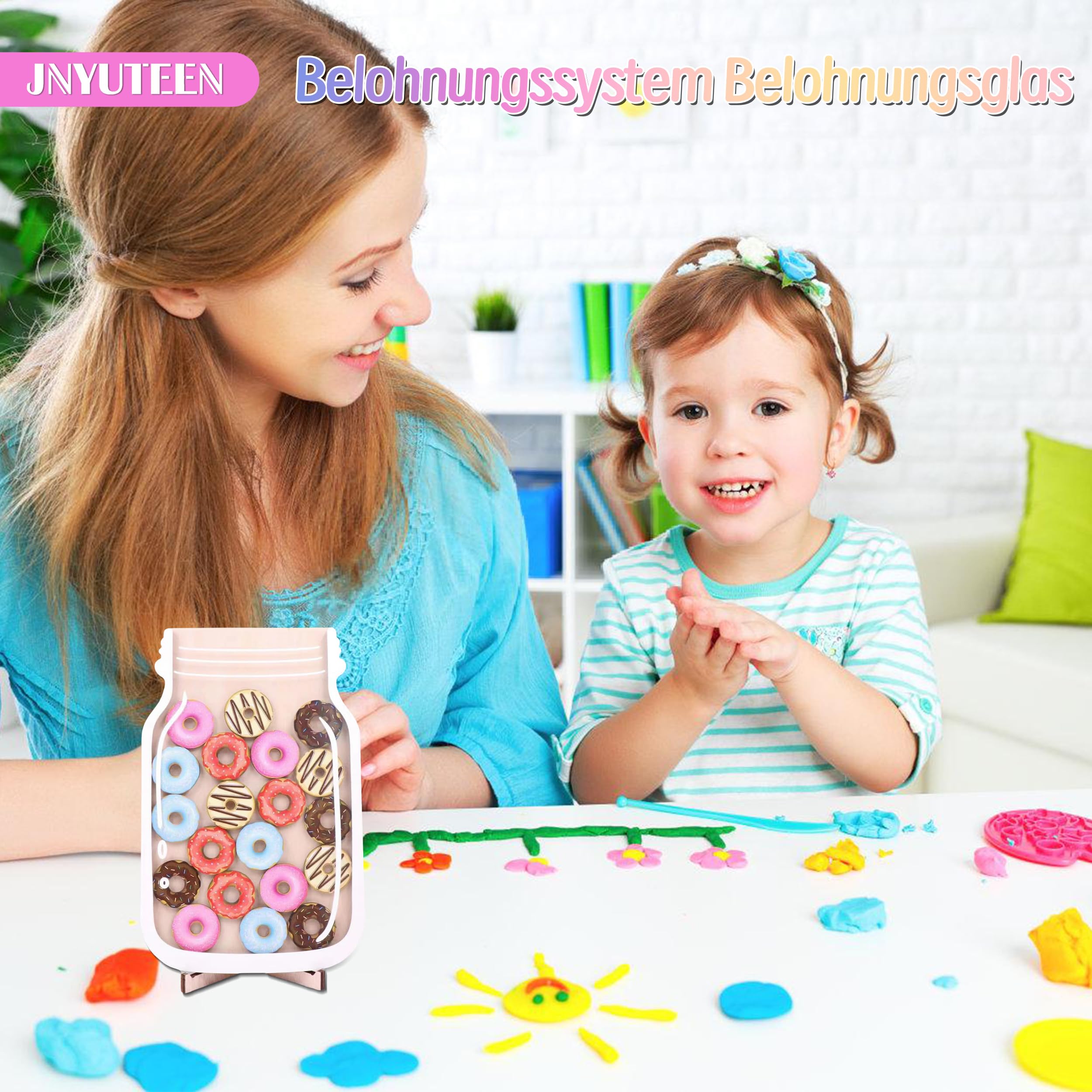 Stars Reward Jar, Beloningspot met stermunten, 25 sterren houten klaslokaal gepersonaliseerde beloningspot leermiddelen voor kinderen, houten sterren beloningspot, goed gedragspot, voor school