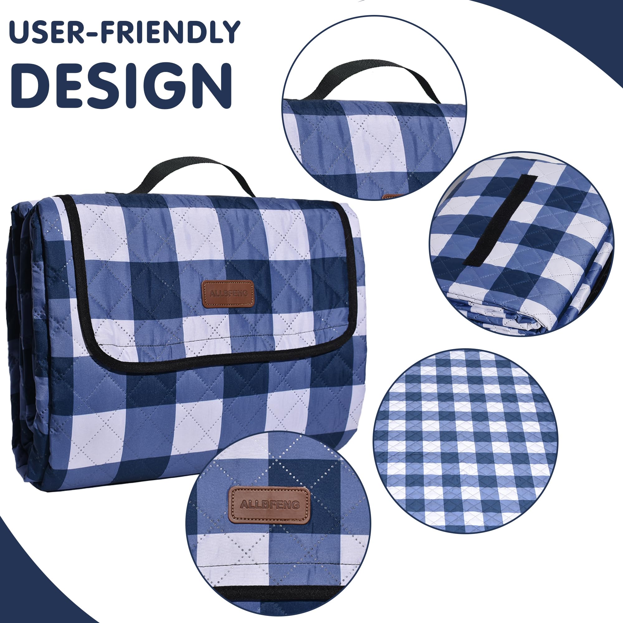 Tapete de picnic impermeable de gran tamaño, tapete portátil para exteriores