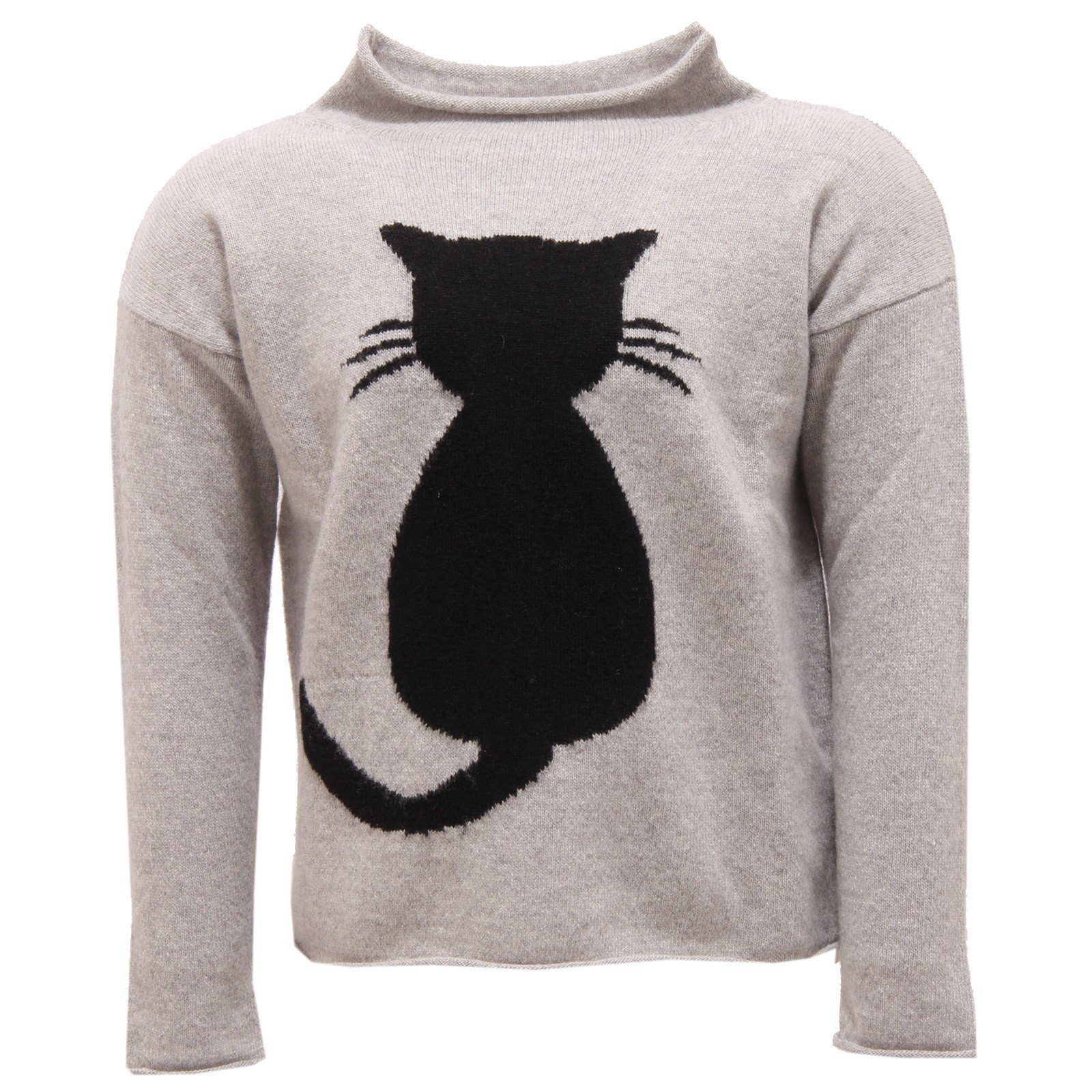 IL GUFO 2715V Maglione Bimba Lana Grey Wool Sweater Girl Kid