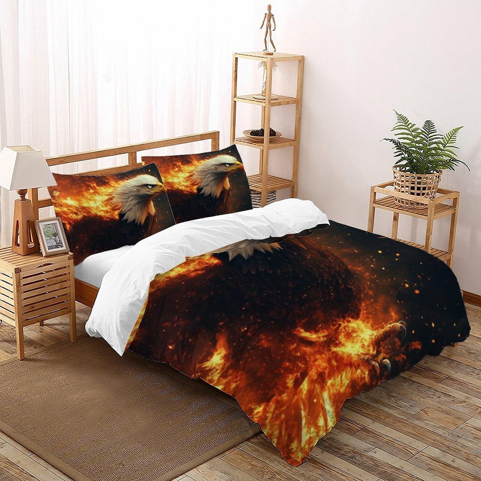 Housse de couette microfibre animaux Le Faucon Literie pour en finir avec la couette qui glisse