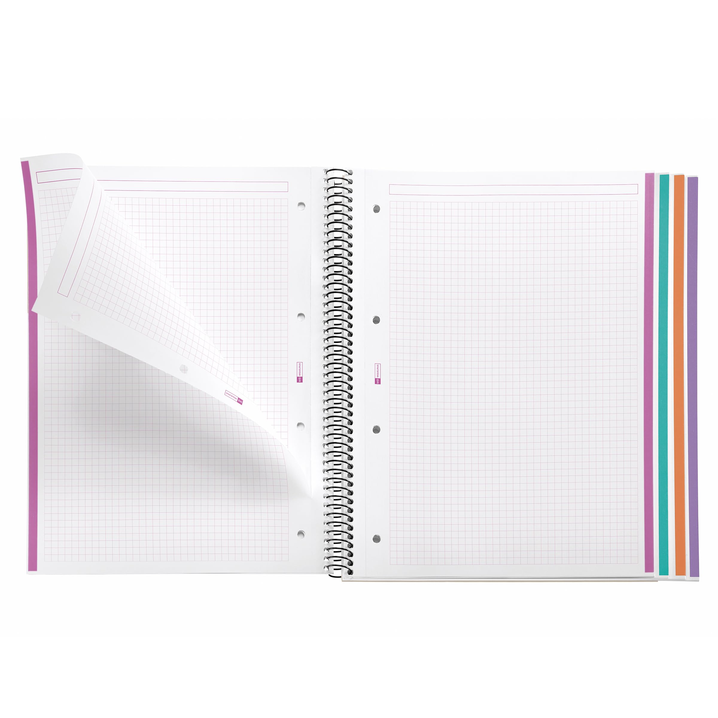 Miquelrius, A4 notebook, 5 mm grid, hardcover notebook, A4 notebook with 120 micro-perforated sheets - Image 3