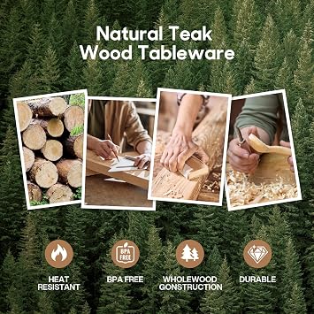 Spardar Teak Wooden Spoons for Cooking