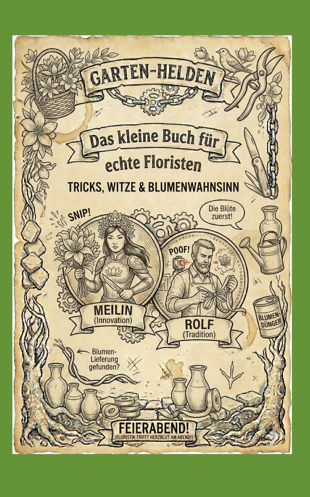 Das kleine Buch für echte Floristen: Tricks, Witze & Blumenwahnsinn
