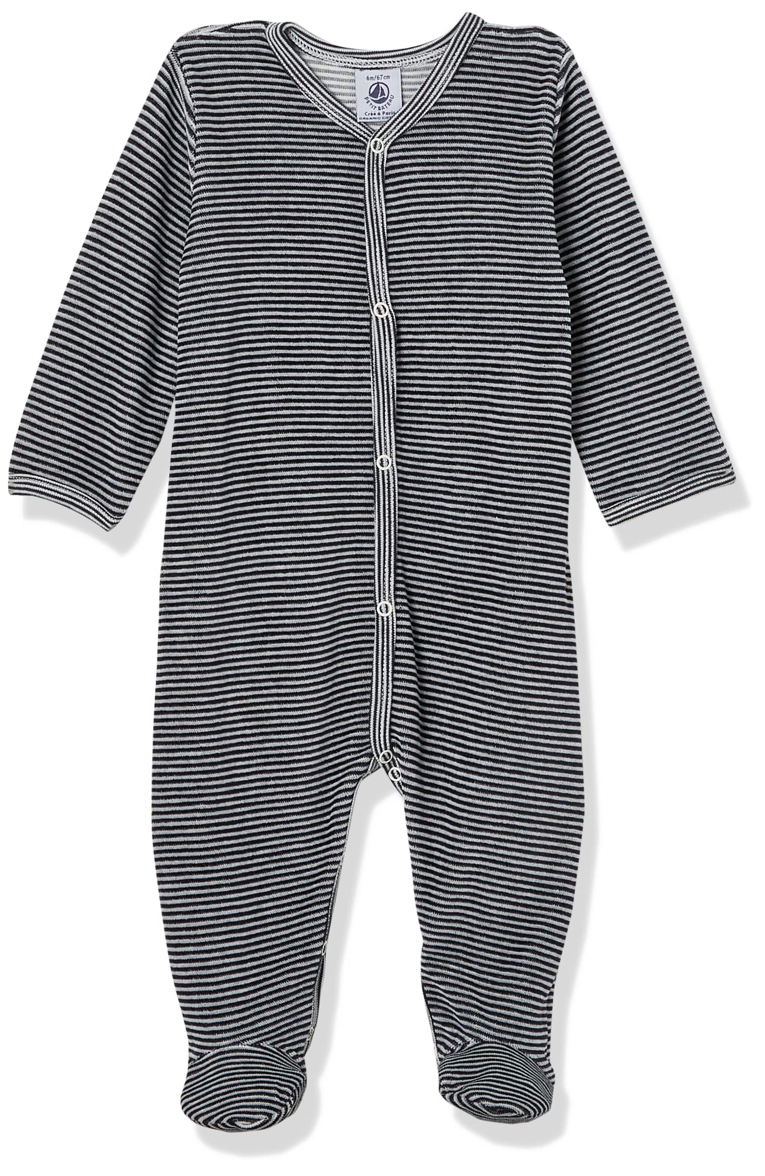 Petit Bateau Unisex Baby A05bv Baby-Schlafanzug aus Milleraies-Samt (1er Pack)