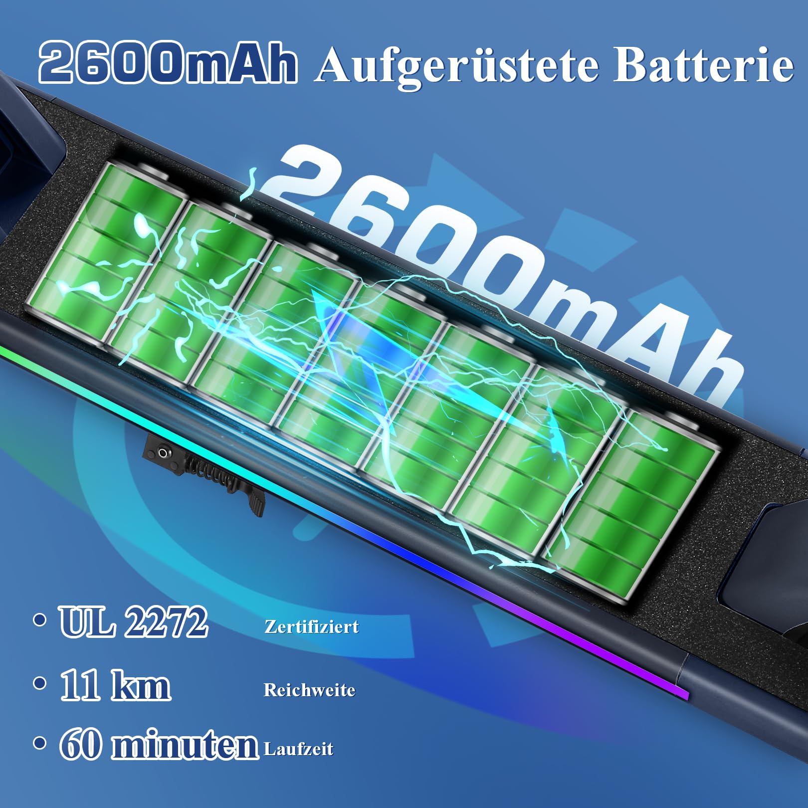 Caroma Patinete E para niños de 6 a 14 años, Motor de 150 W/180 W, 16 km/h, 80 Minutos de Tiempo de conducción, Velocidad y Altura Ajustables, Luces Coloridas, indicador LED, Scooter eléctrico
