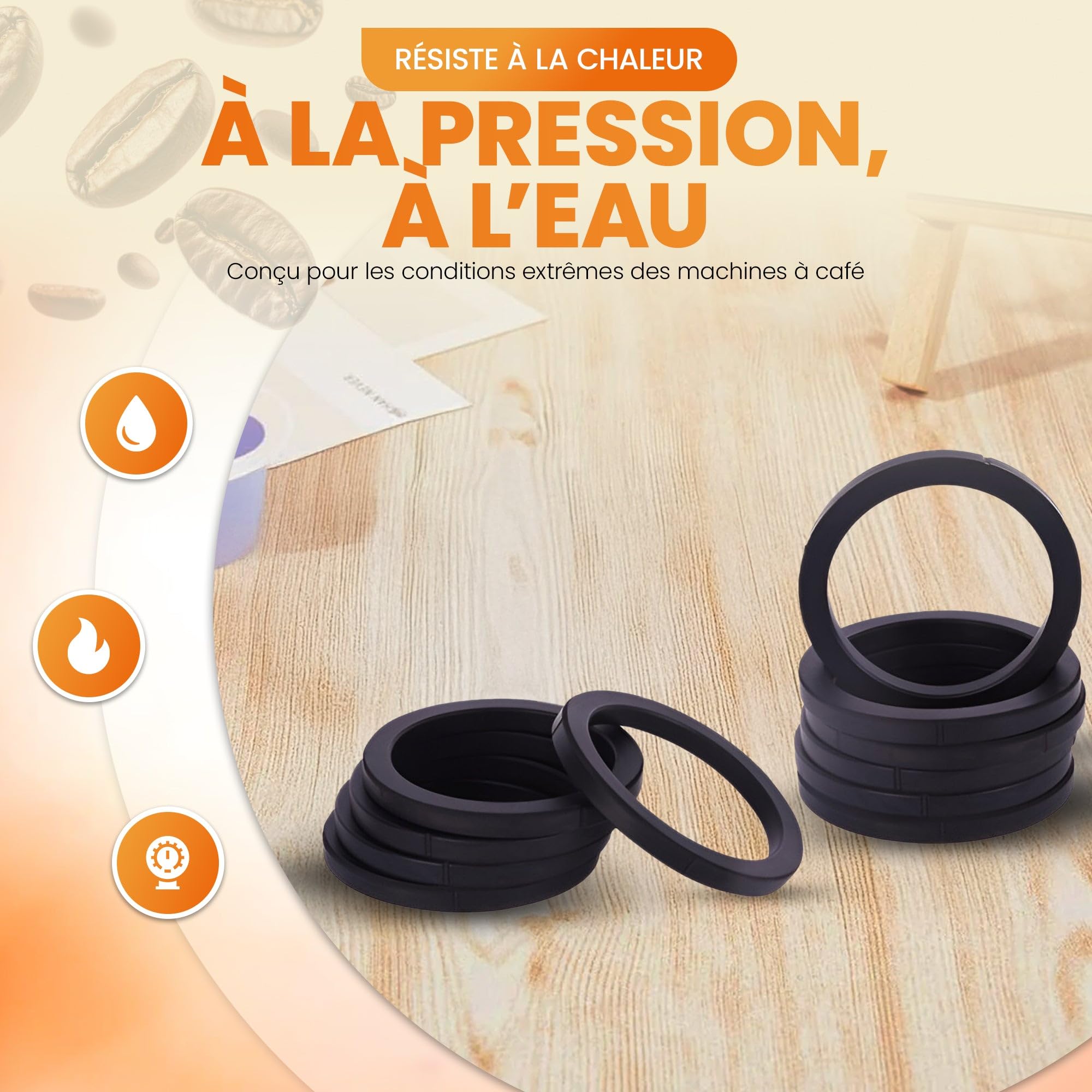 1 JOINT ENTRETIEN DIFFUSEUR MACHINE À CAFÉ REMPLACEMENT COMPATIBLE AVEC DELONGHI EAM ESAM ECAM ETAM MAGNIFIQUE INTENSE ETC… (BROSSE) (BROSSE)