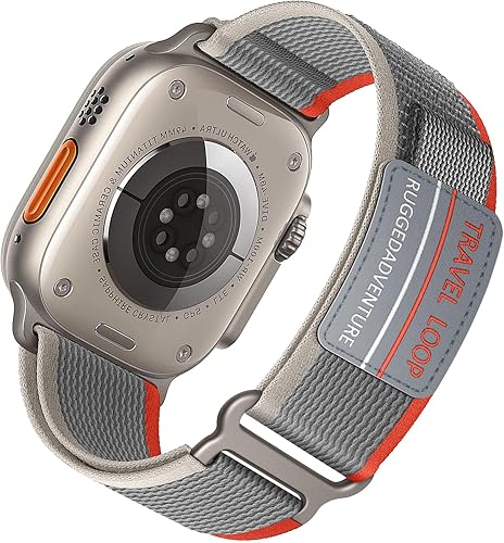ALMNVO Trail Loop - Correa de nailon resistente para Apple Watch Ultra2 de 1.929 in 1.772 in 1.732 in 1.654 in 1.614 in 1.575 in 1.496 in para